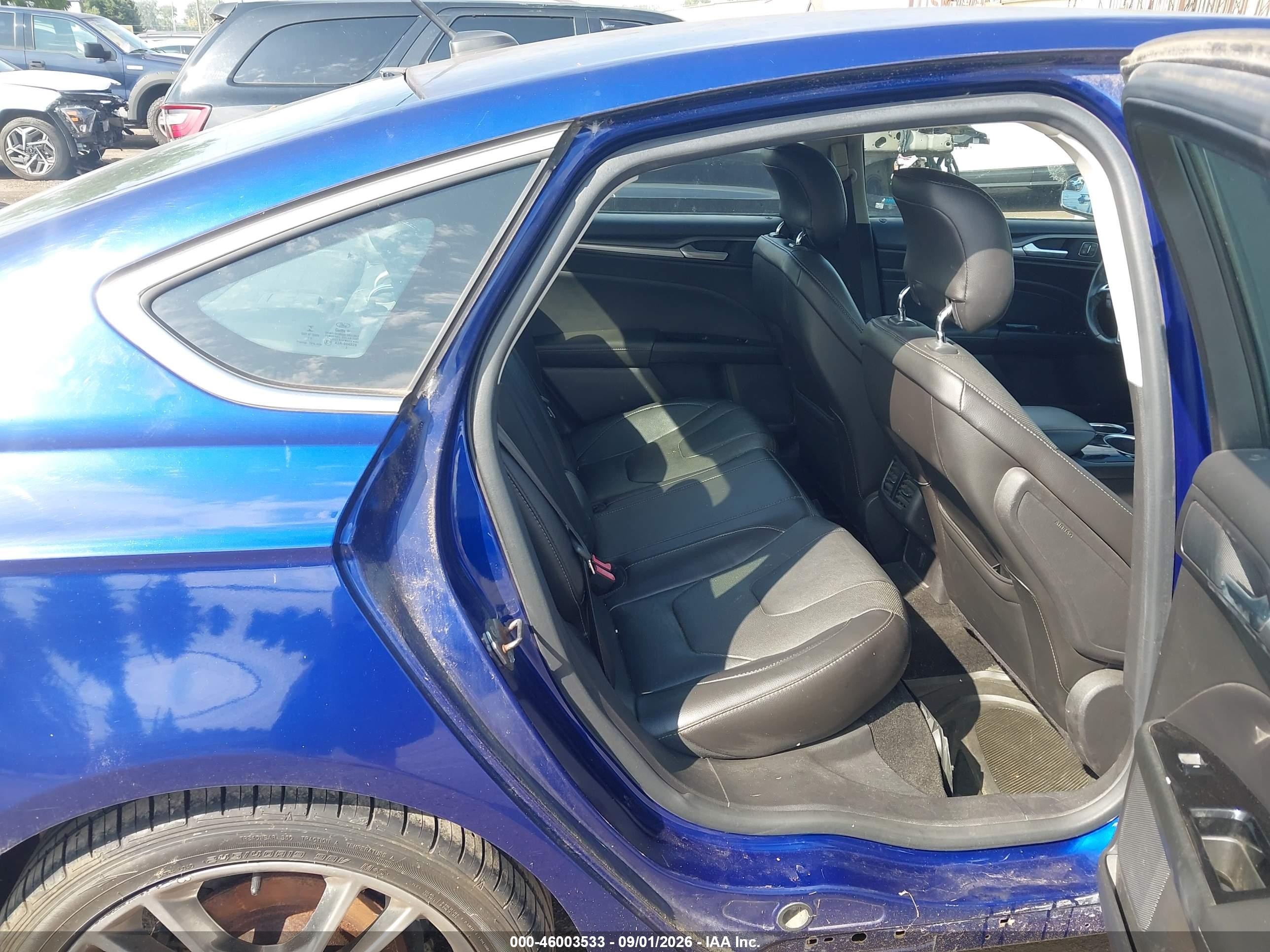 2013 Ford Fusion Titanium Blue vin: 3FA6P0K9XDR359451