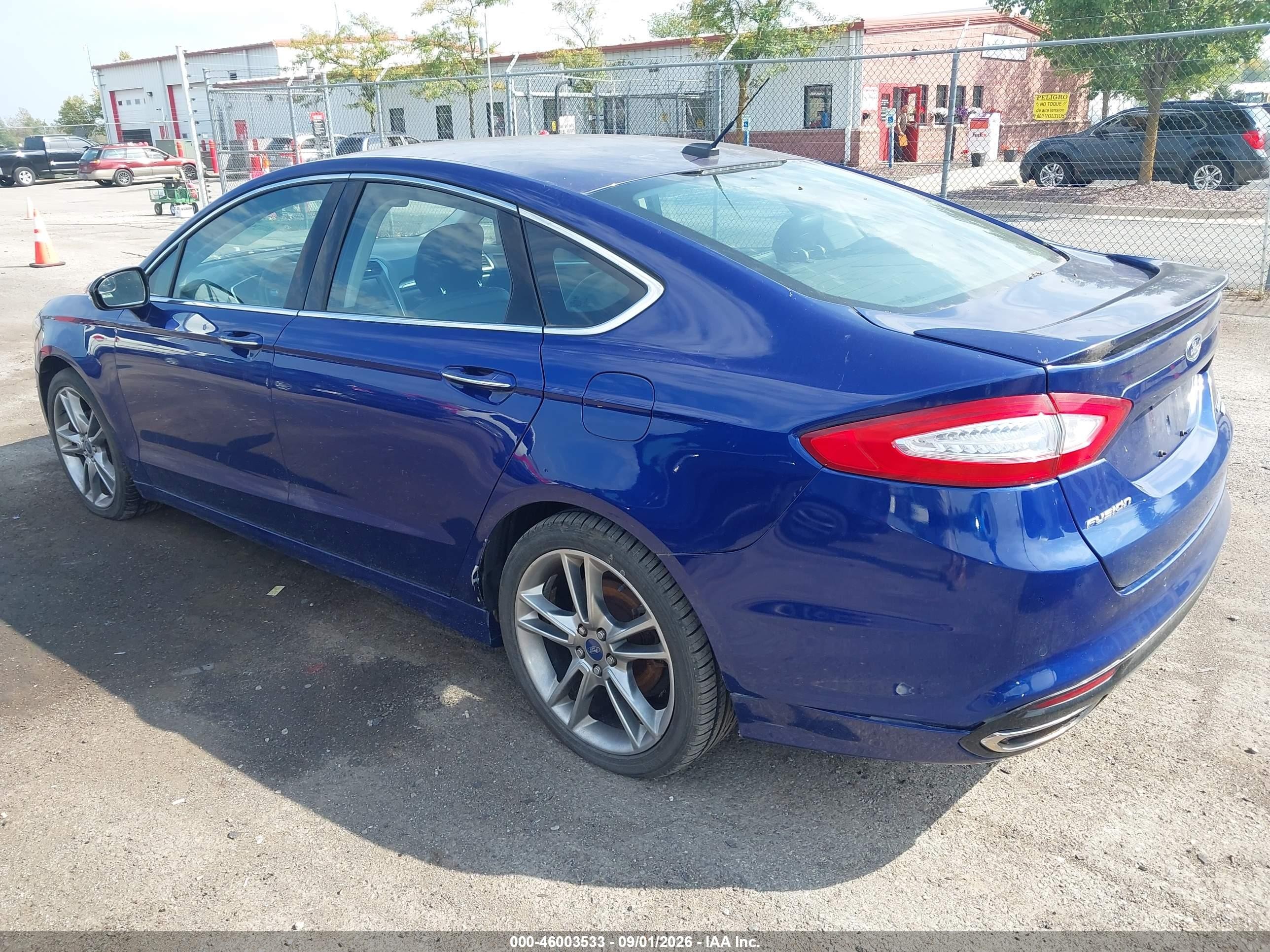 2013 Ford Fusion Titanium Blue vin: 3FA6P0K9XDR359451
