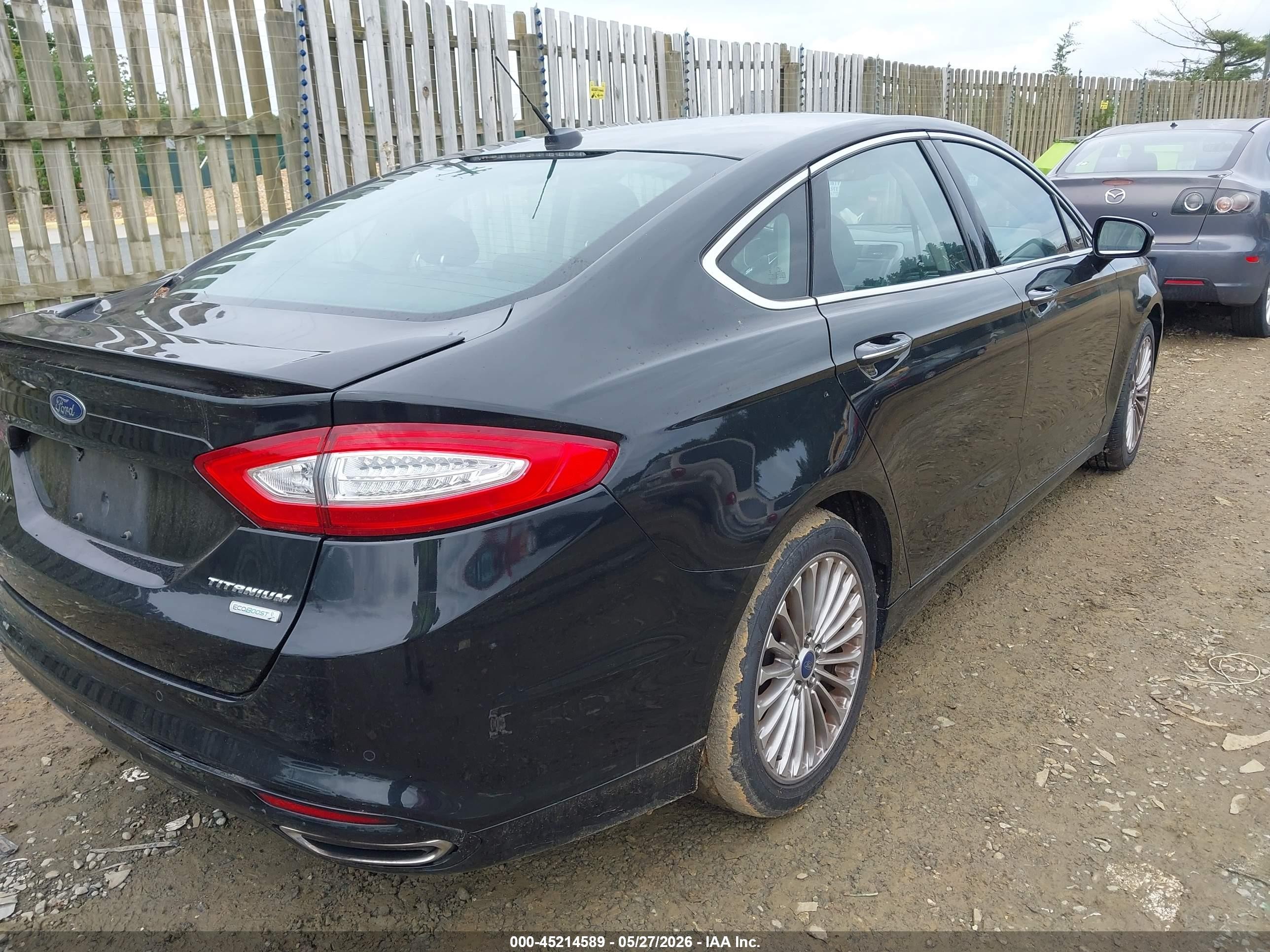 2014 Ford Fusion Titanium Черный vin: 3FA6P0K9XER133959