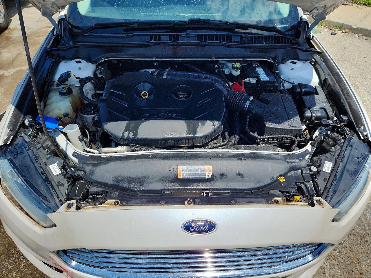 2014 Ford Fusion Titanium White vin: 3FA6P0K9XER146520