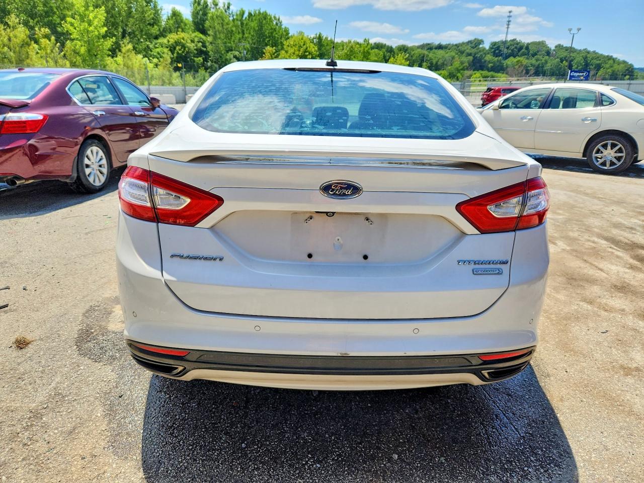 2014 Ford Fusion Titanium White vin: 3FA6P0K9XER146520