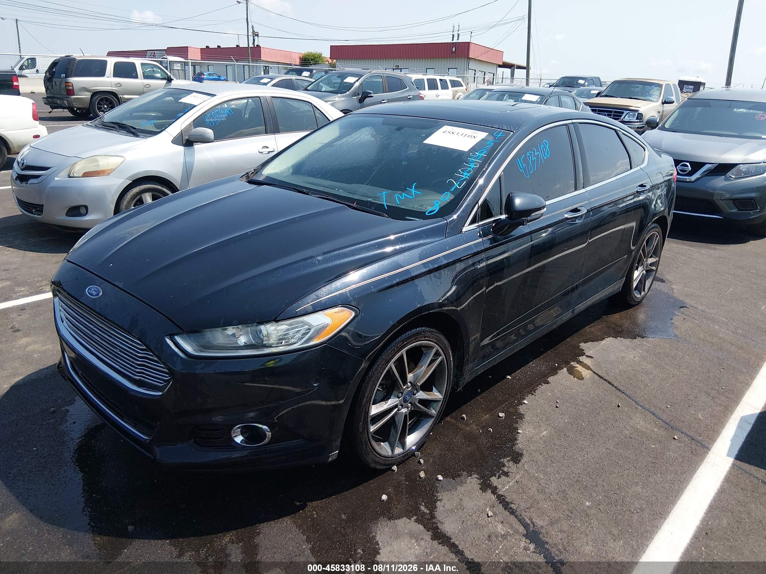 2014 Ford Fusion Titanium Black vin: 3FA6P0K9XER210619