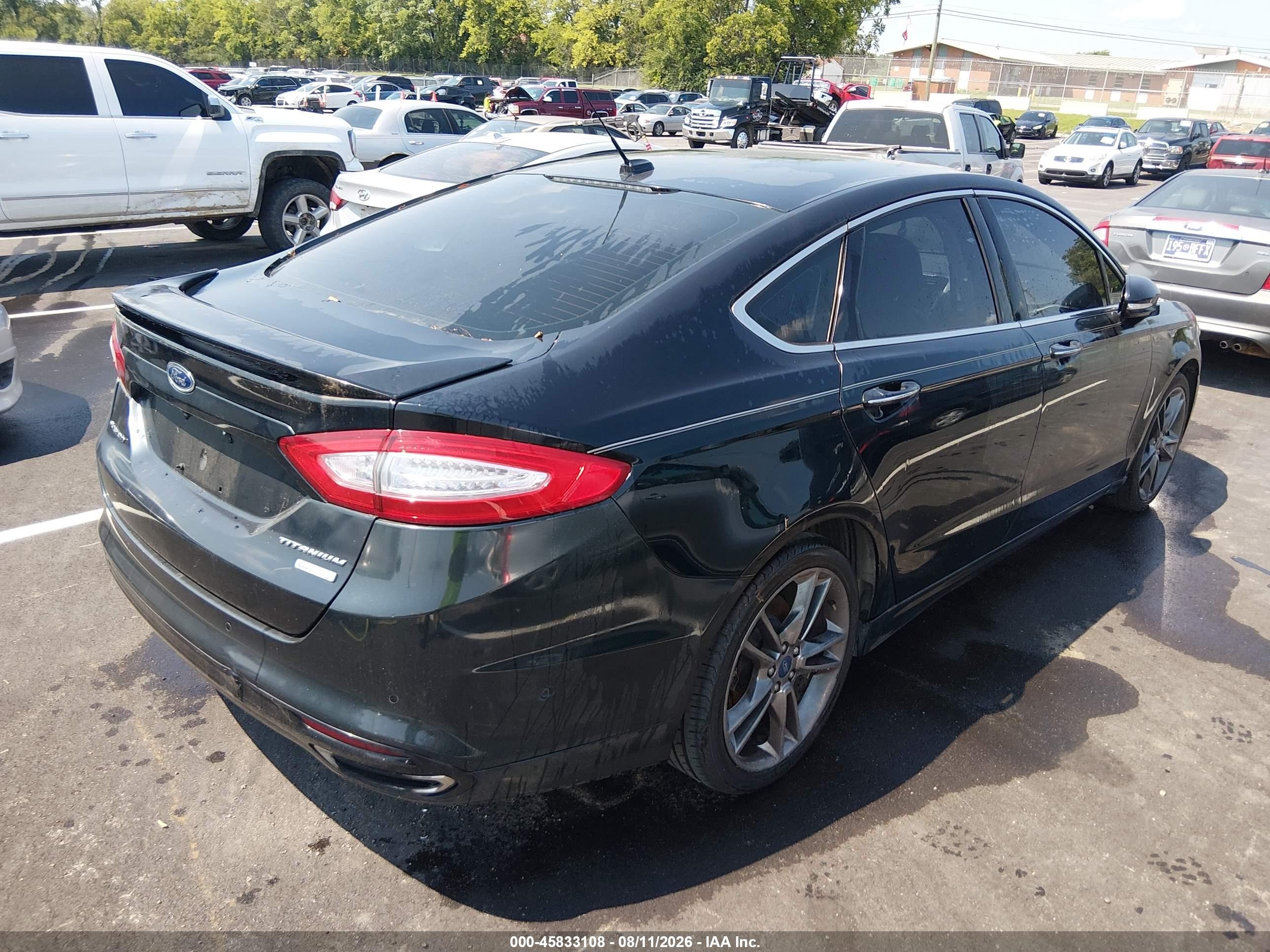2014 Ford Fusion Titanium Black vin: 3FA6P0K9XER210619