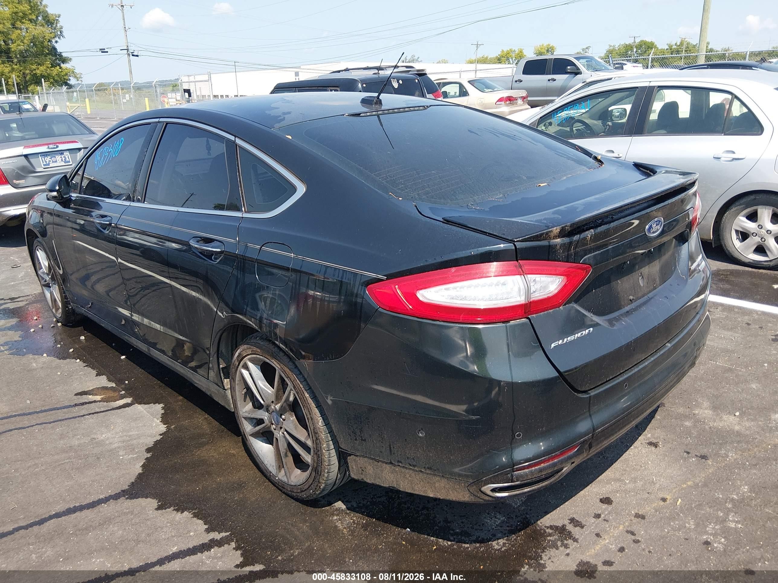 2014 Ford Fusion Titanium Black vin: 3FA6P0K9XER210619