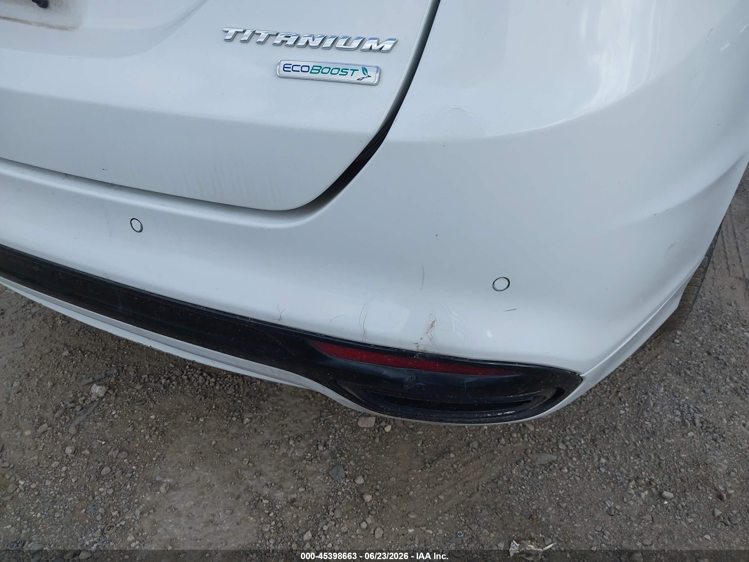2014 Ford Fusion Titanium White vin: 3FA6P0K9XER283540
