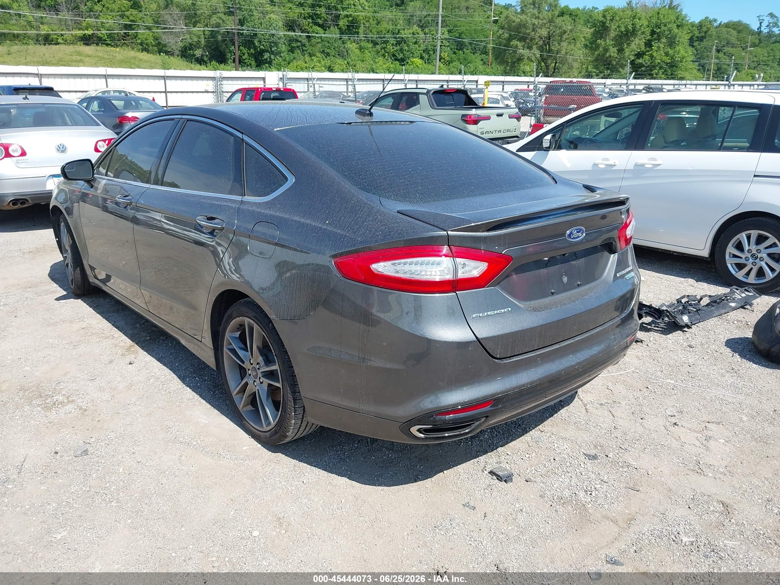 2015 Ford Fusion Titanium Gray vin: 3FA6P0K9XFR136278