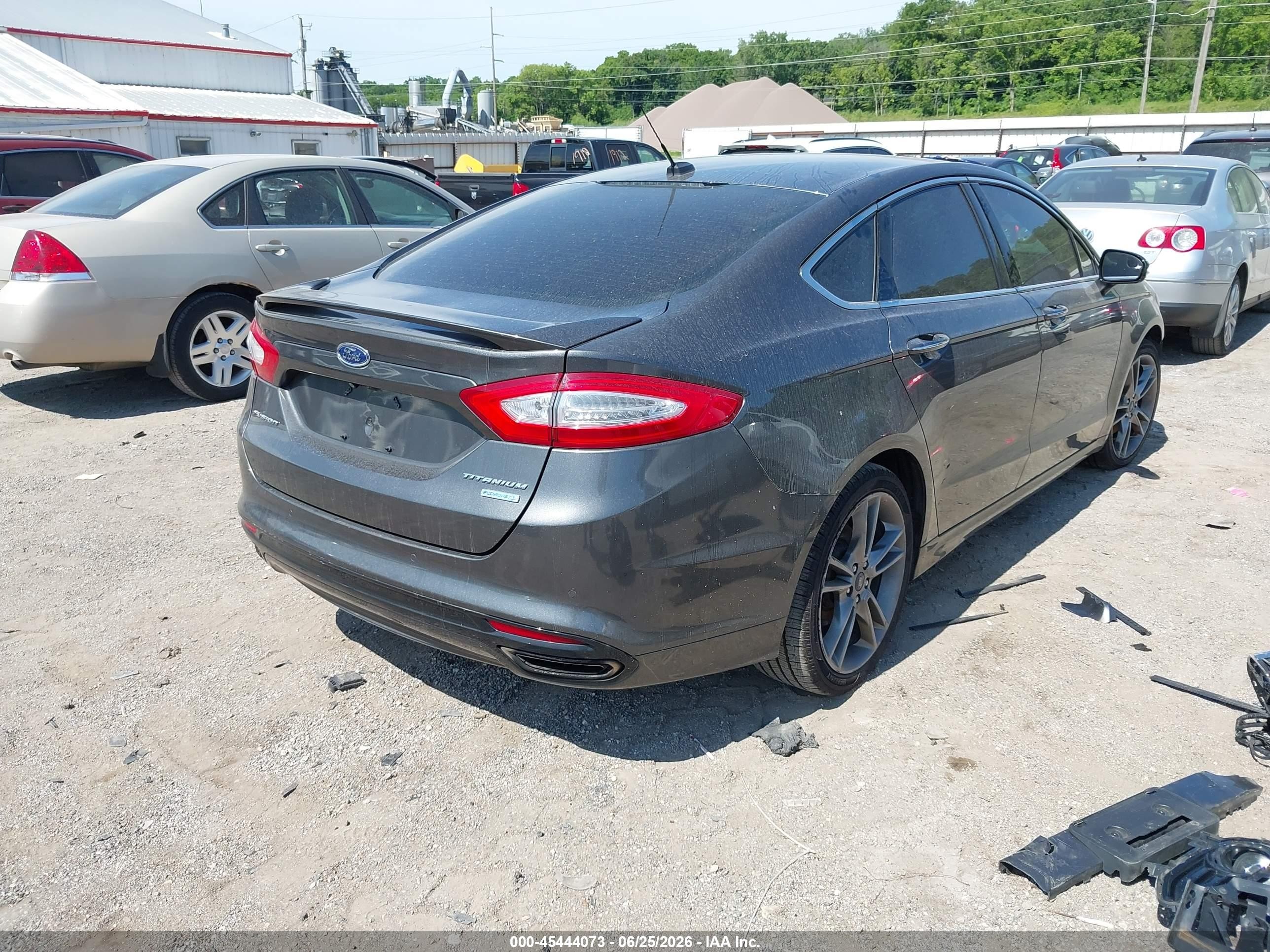 2015 Ford Fusion Titanium Gray vin: 3FA6P0K9XFR136278