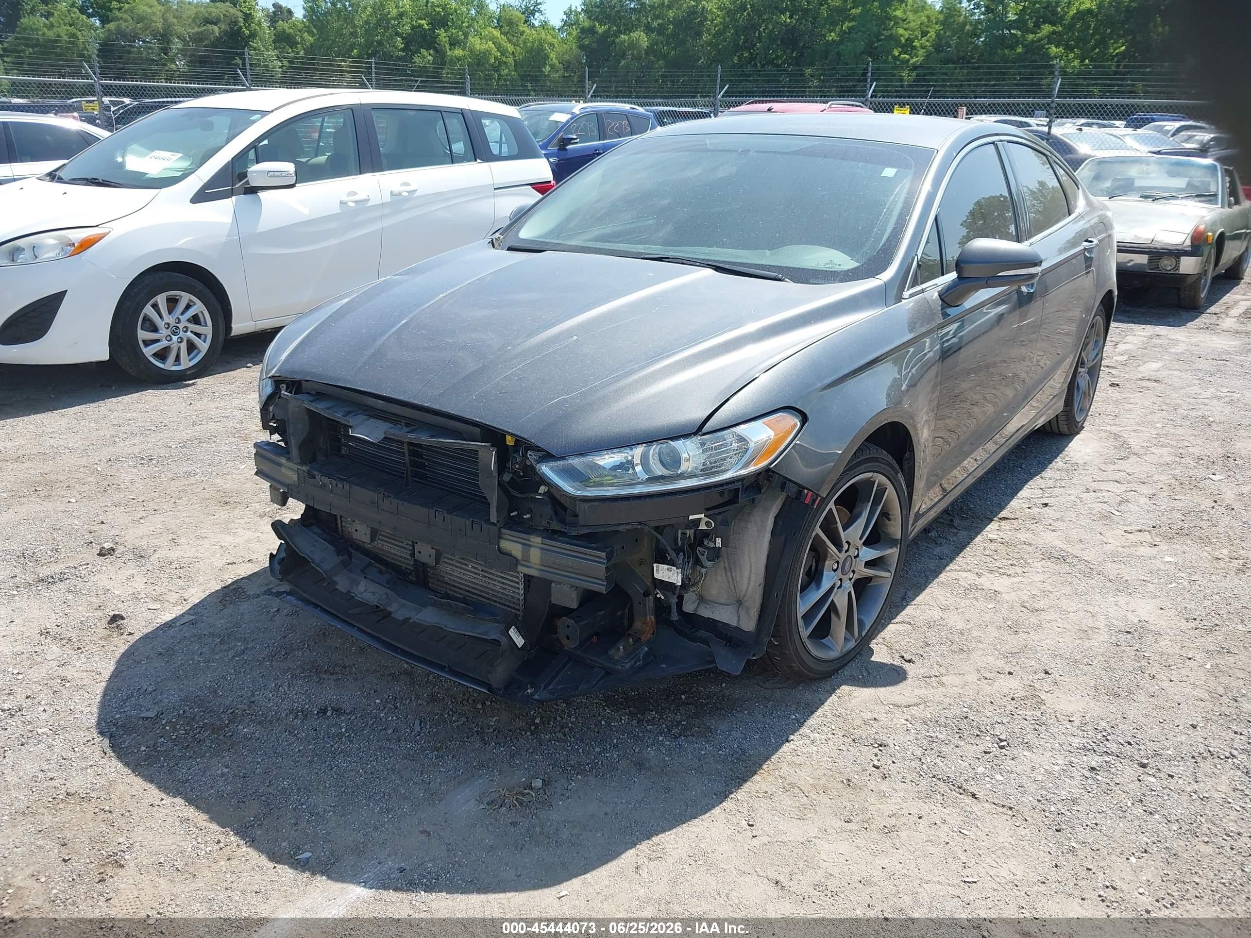 2015 Ford Fusion Titanium Gray vin: 3FA6P0K9XFR136278