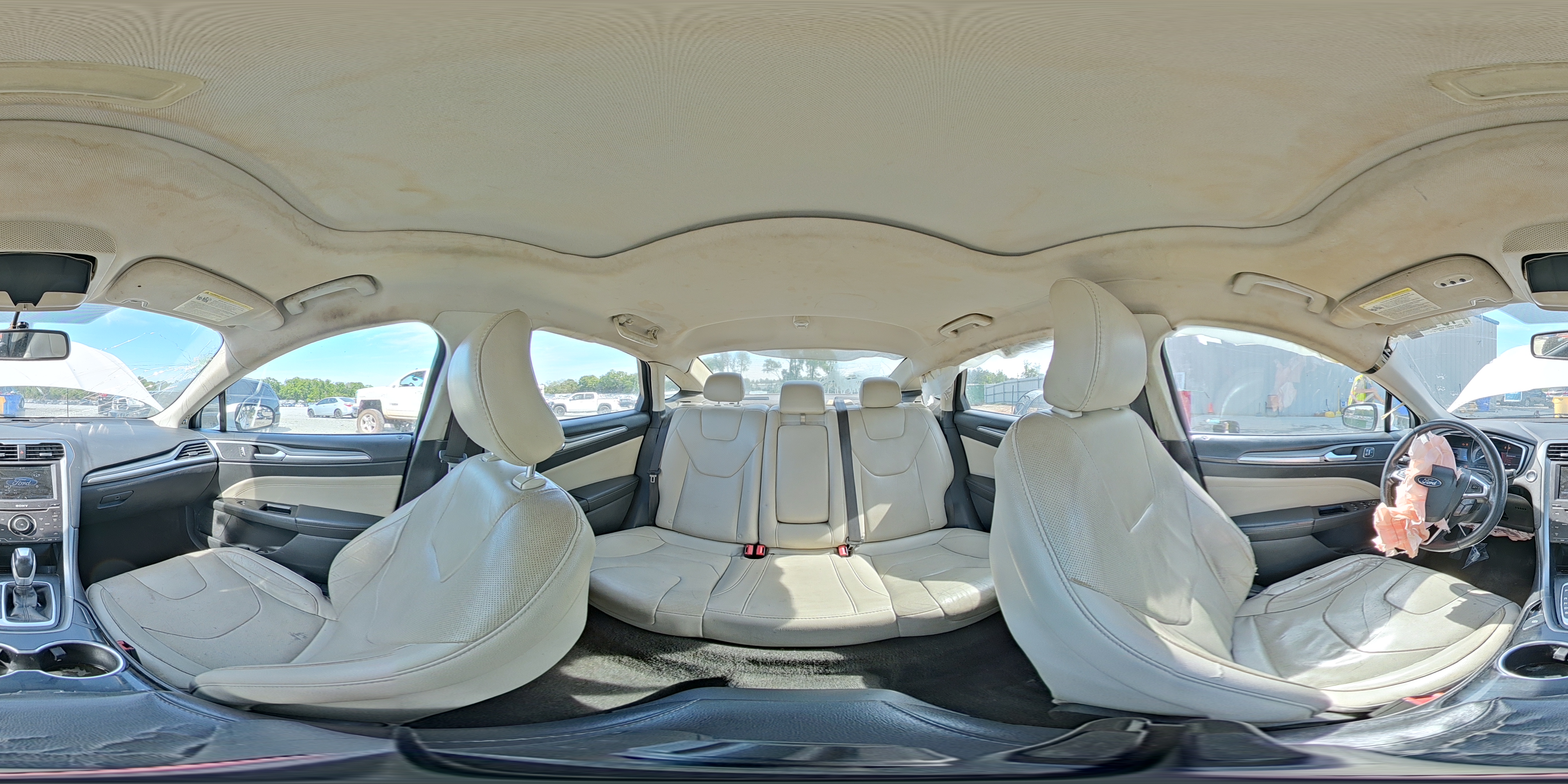 2015 Ford Fusion Titanium White vin: 3FA6P0K9XFR166932