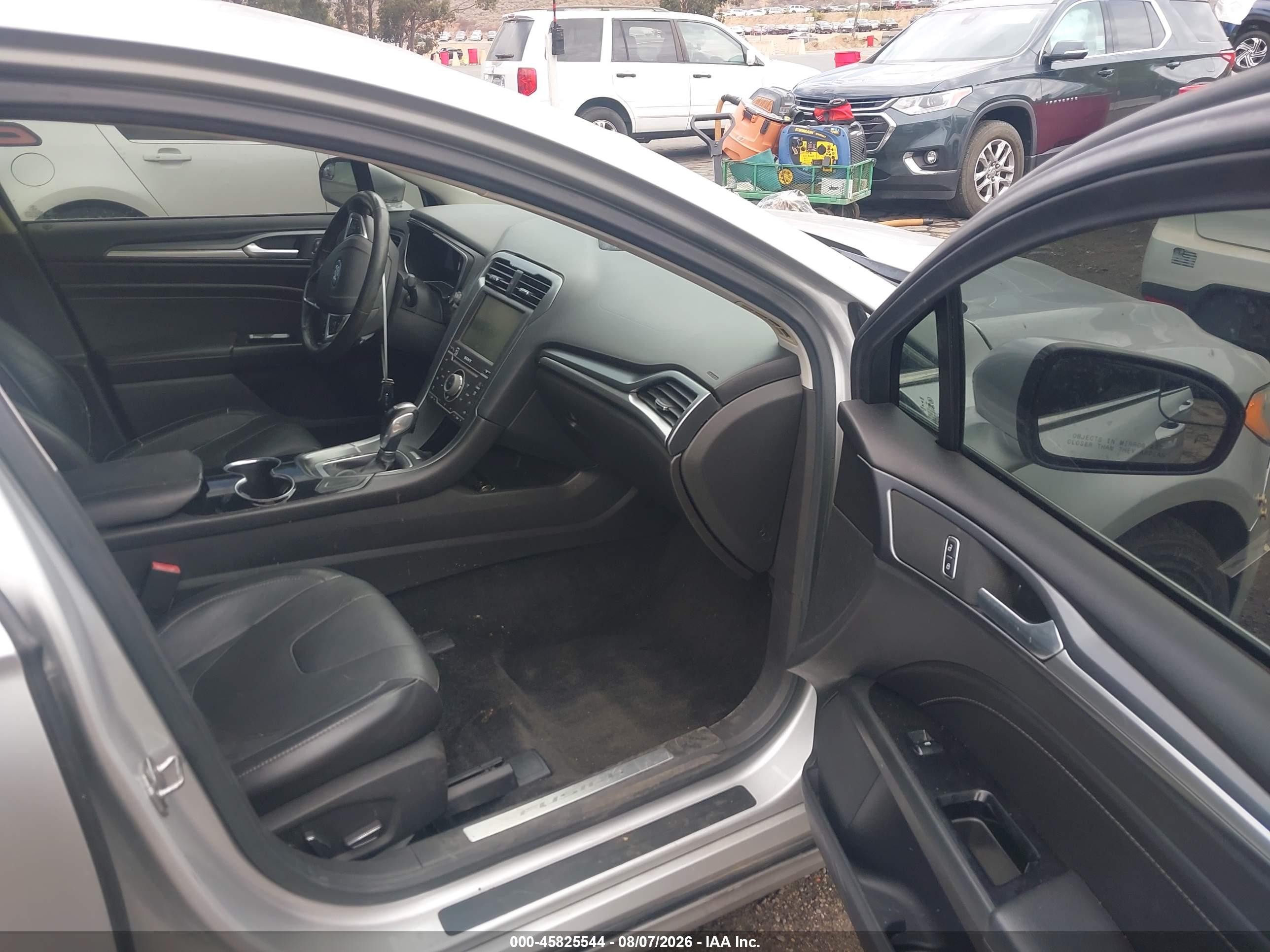 2015 Ford Fusion Titanium Silver vin: 3FA6P0K9XFR237918