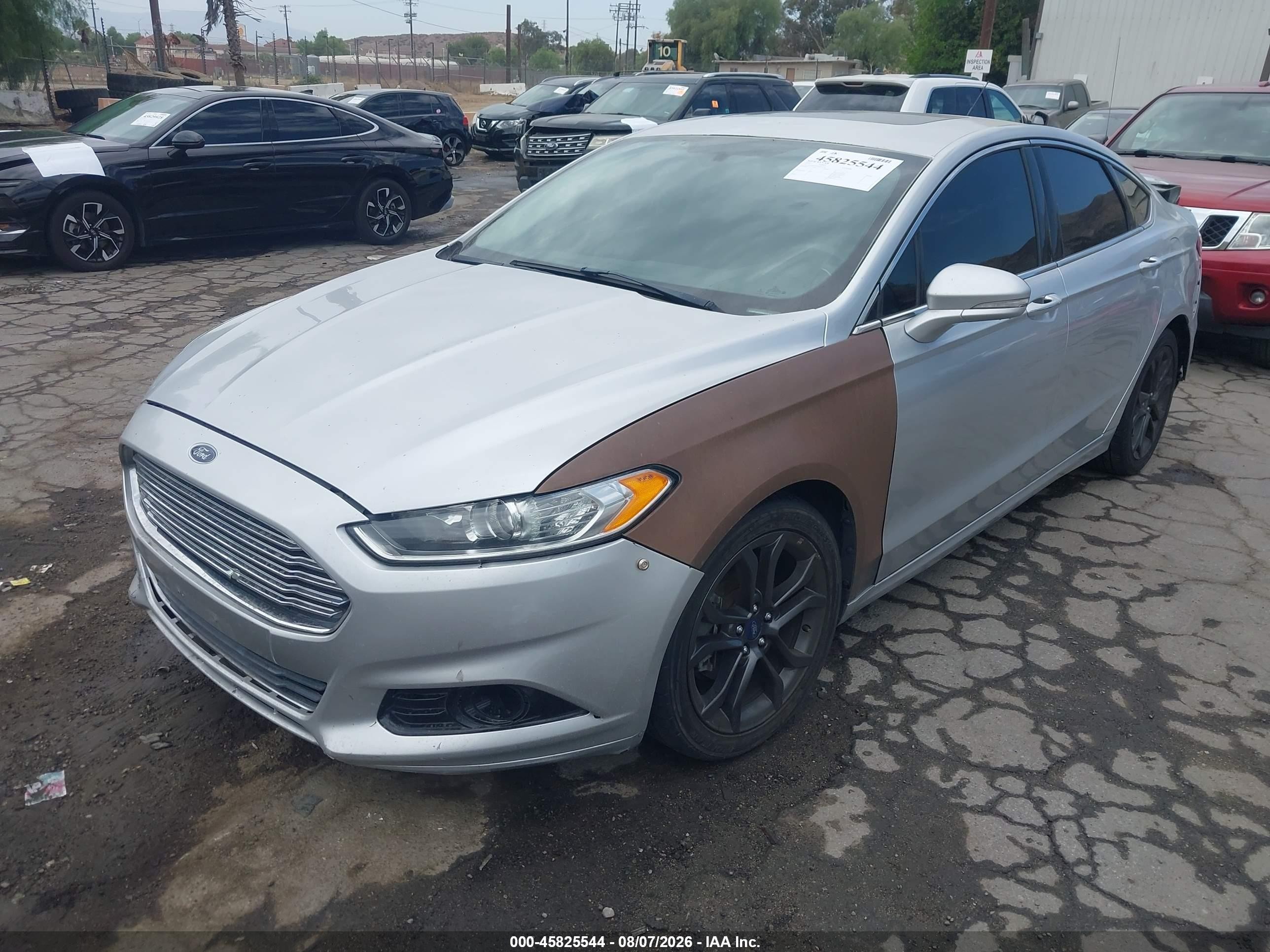 2015 Ford Fusion Titanium Silver vin: 3FA6P0K9XFR237918