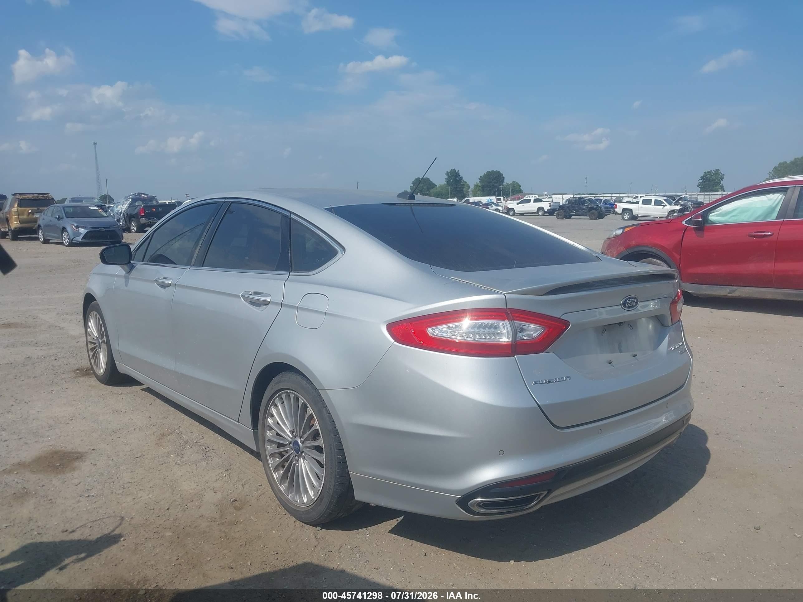2015 Ford Fusion Titanium Silver vin: 3FA6P0K9XFR249700