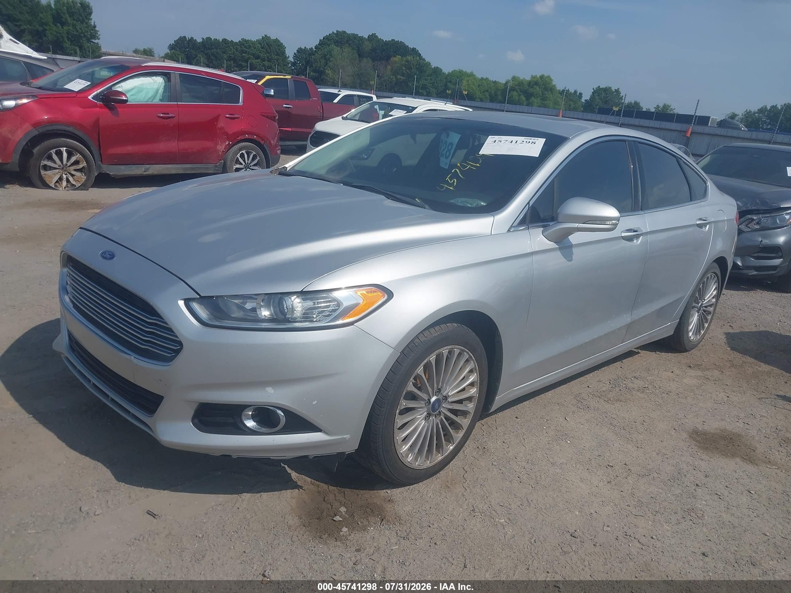 2015 Ford Fusion Titanium Silver vin: 3FA6P0K9XFR249700