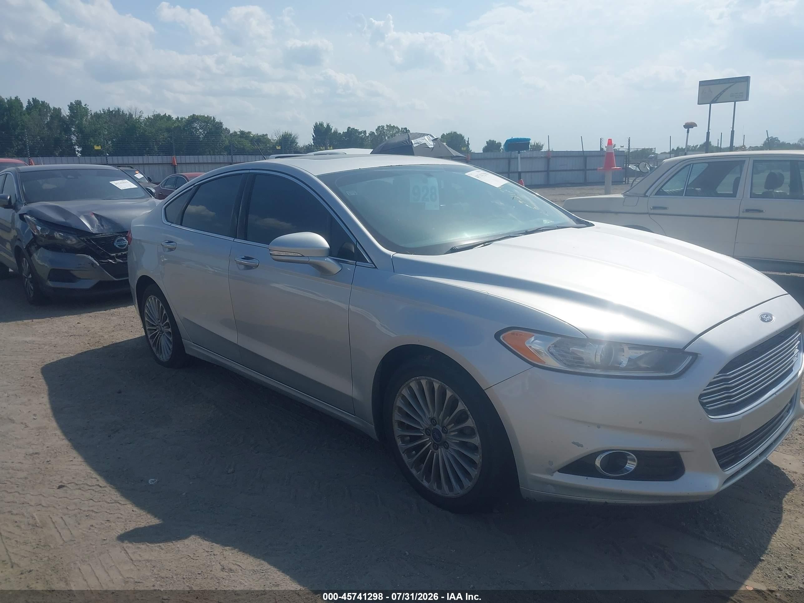 2015 Ford Fusion Titanium Silver vin: 3FA6P0K9XFR249700