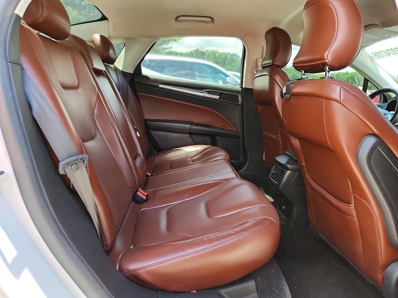 2015 Ford Fusion Titanium White vin: 3FA6P0K9XFR273351