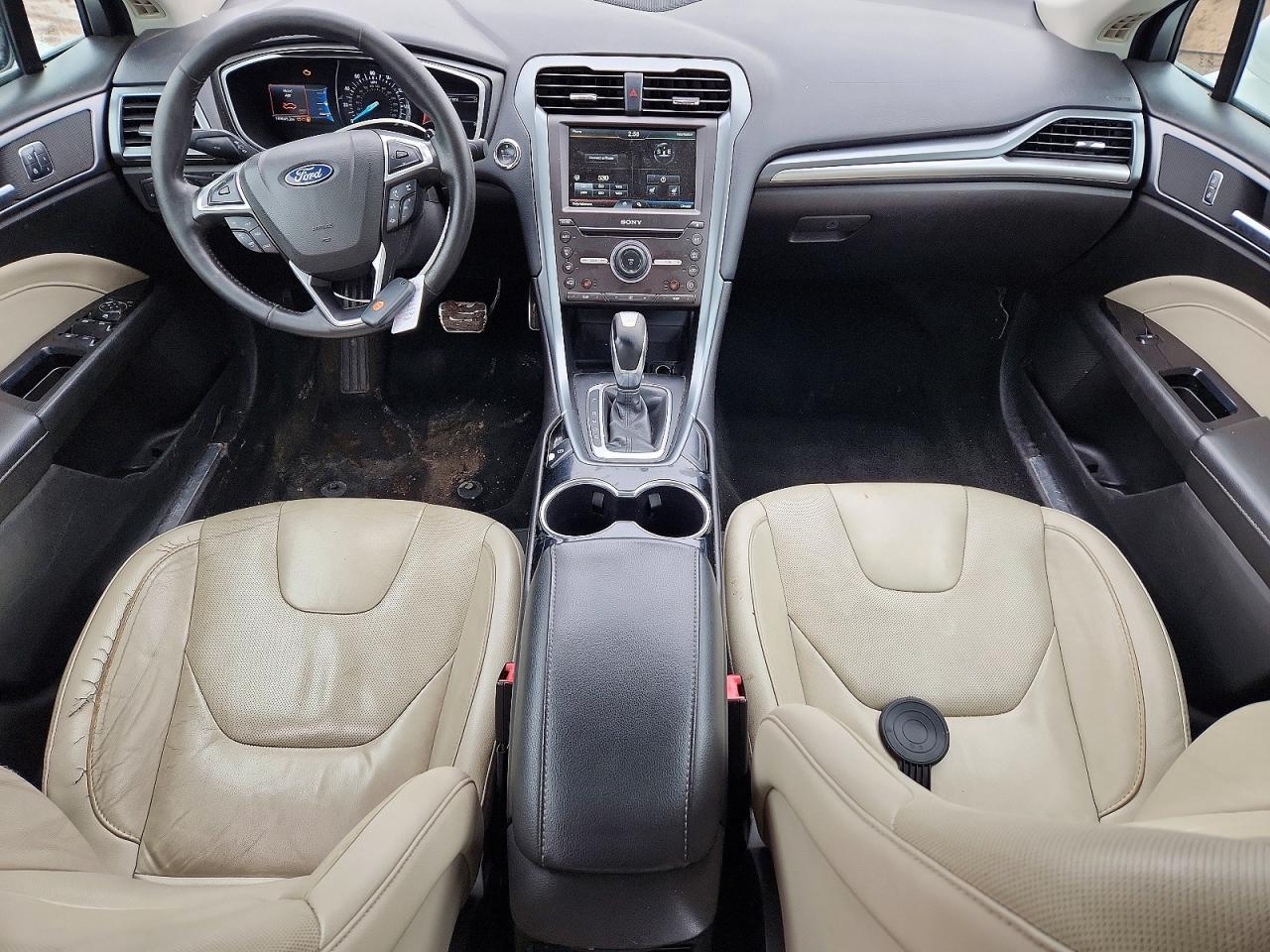 2016 Ford Fusion Titanium White vin: 3FA6P0K9XGR135469
