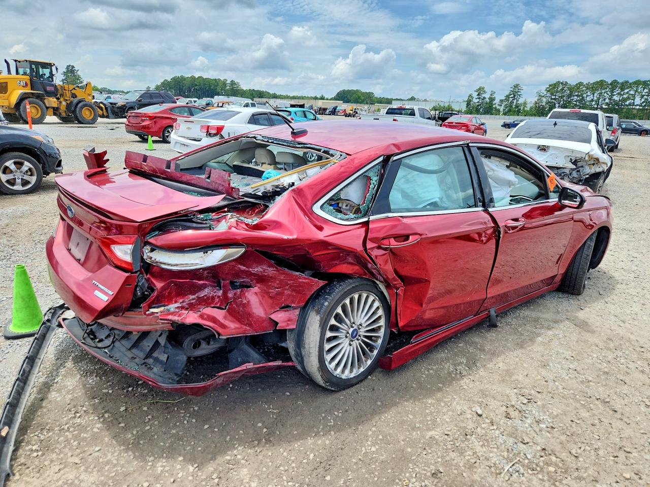 2016 Ford Fusion Titanium Burgundy vin: 3FA6P0K9XGR347062