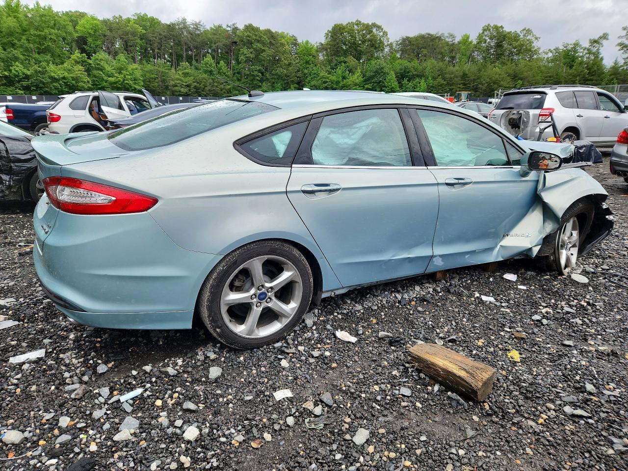 2013 Ford Fusion Se Hybrid Turquoise vin: 3FA6P0LU0DR100454