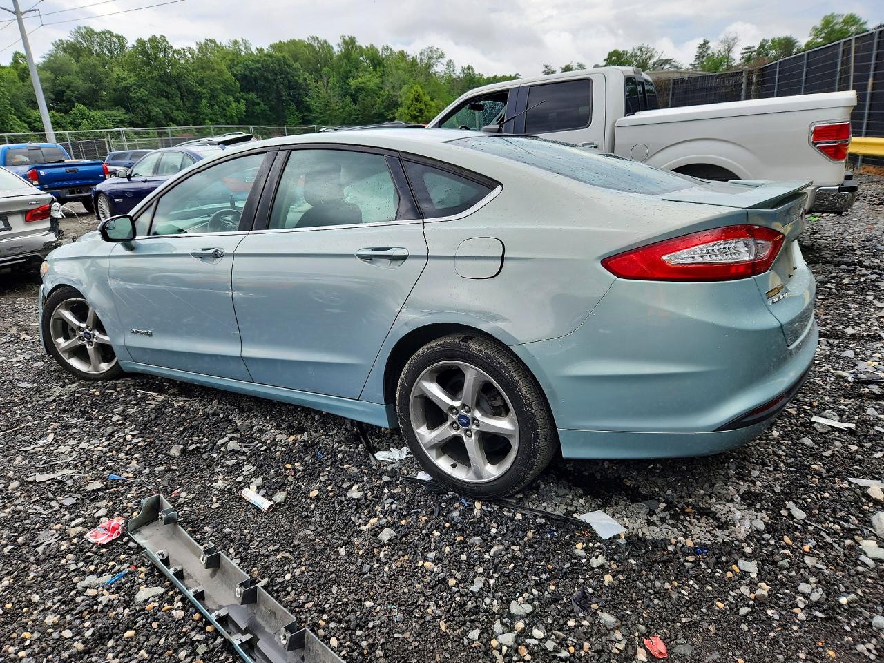 2013 Ford Fusion Se Hybrid Turquoise vin: 3FA6P0LU0DR100454