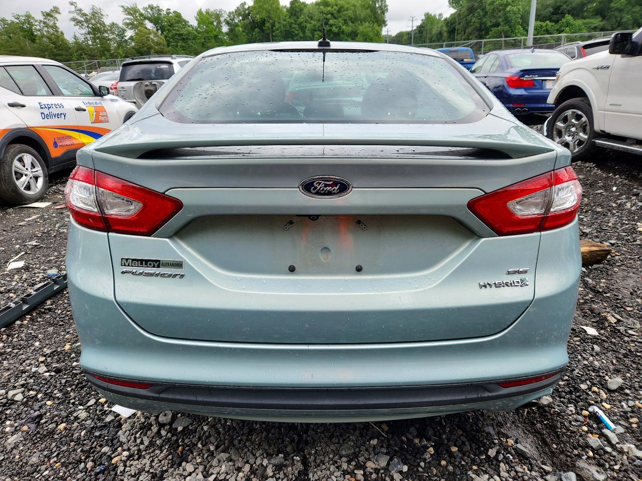 2013 Ford Fusion Se Hybrid Turquoise vin: 3FA6P0LU0DR100454