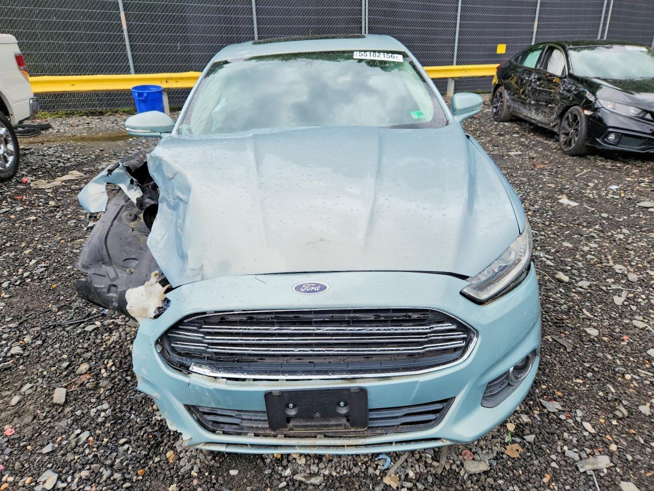 2013 Ford Fusion Se Hybrid Turquoise vin: 3FA6P0LU0DR100454