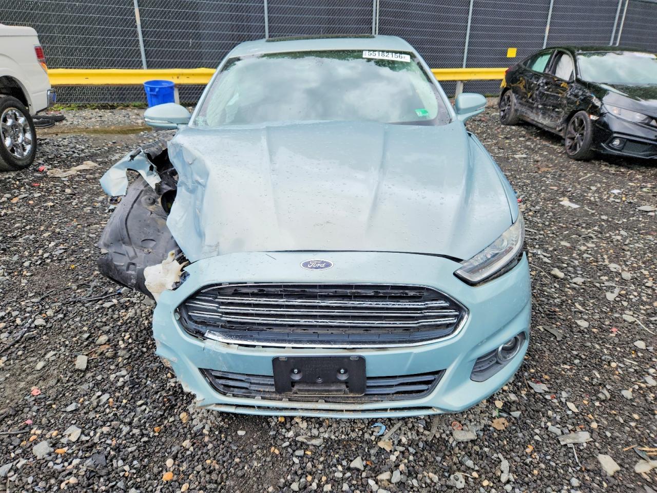 2013 Ford Fusion Se Hybrid Turquoise vin: 3FA6P0LU0DR100454