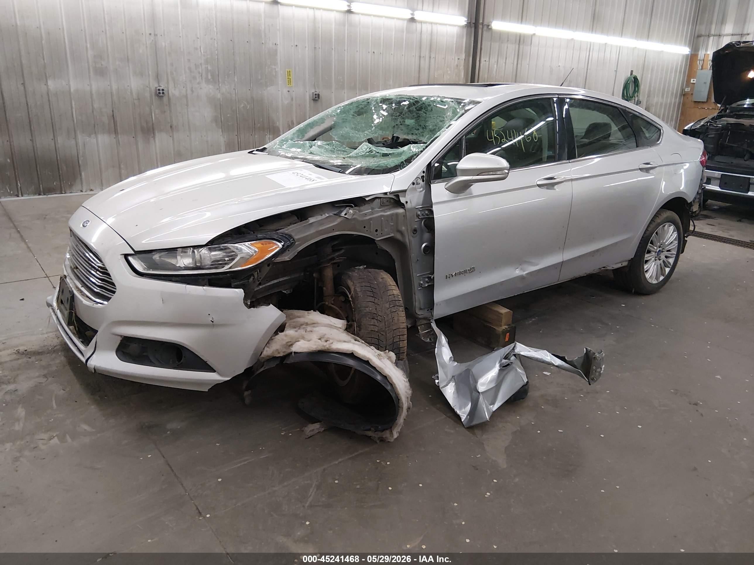 2013 Ford Fusion Hybrid Se Silver vin: 3FA6P0LU0DR125743