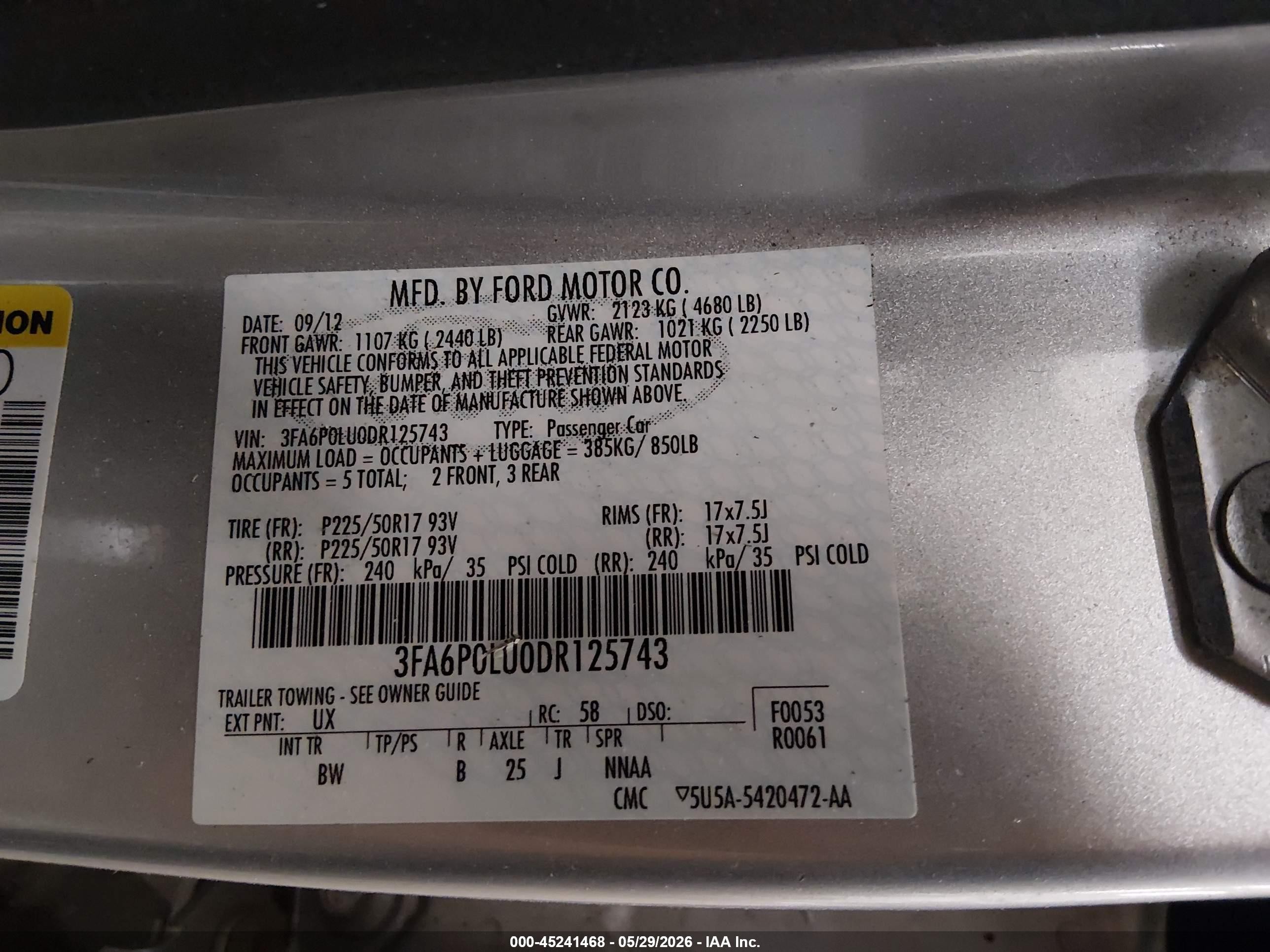 2013 Ford Fusion Hybrid Se Silver vin: 3FA6P0LU0DR125743