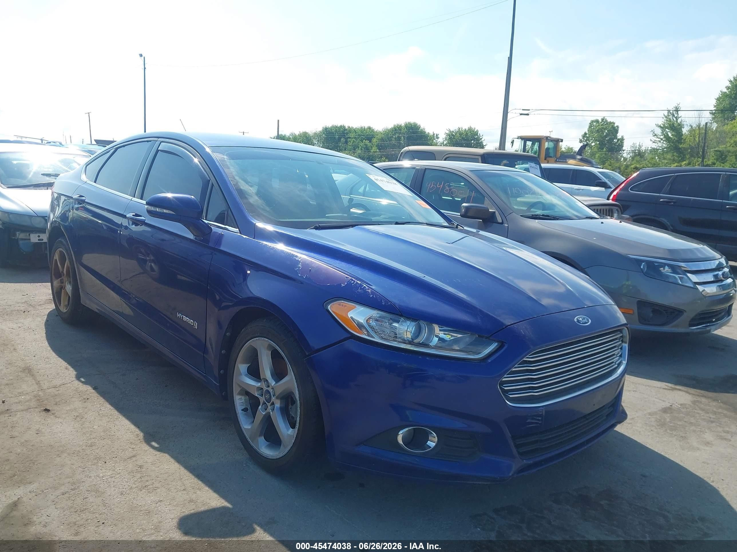 2013 Ford Fusion Hybrid Se Синий vin: 3FA6P0LU0DR128836