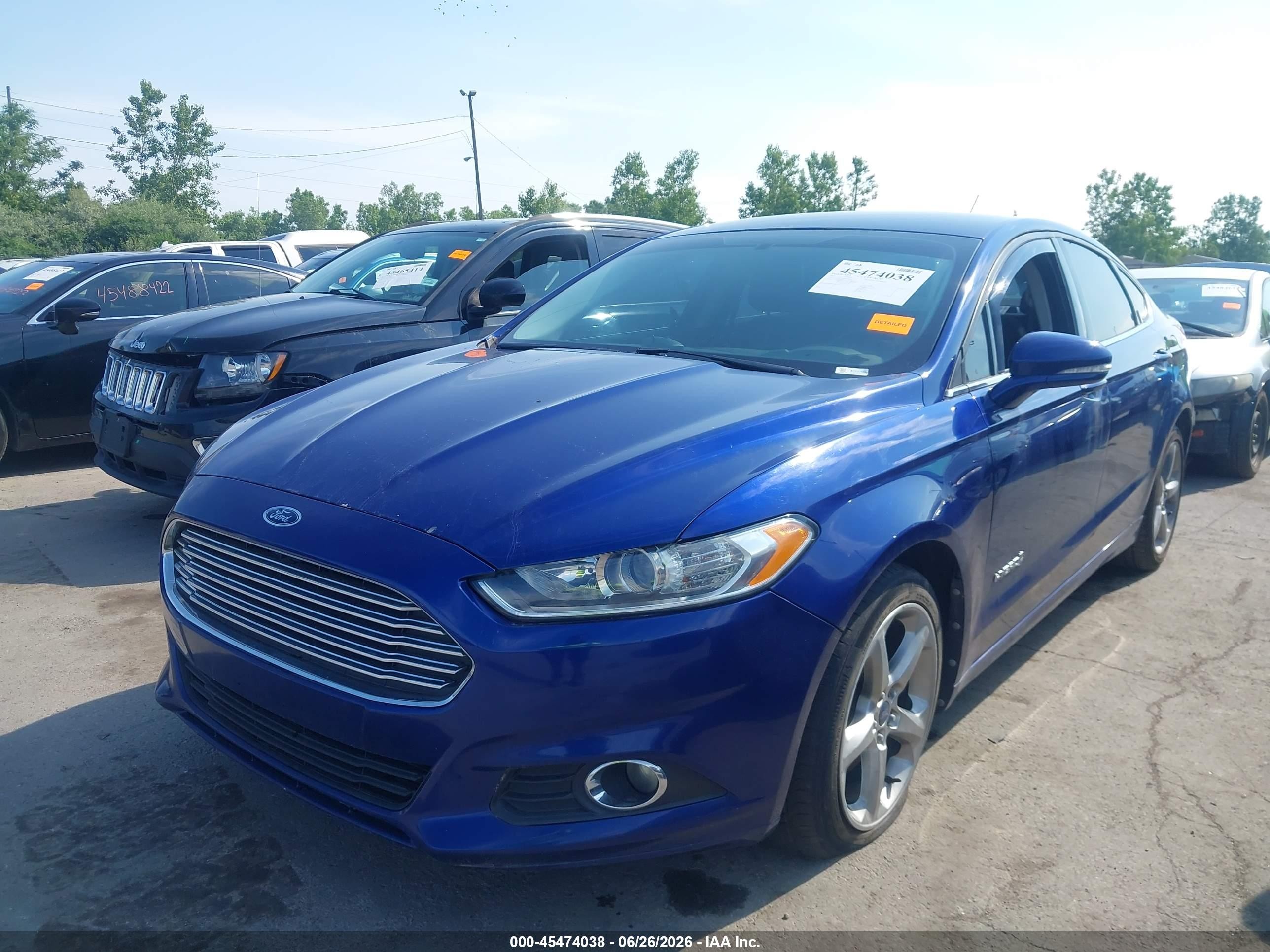 2013 Ford Fusion Hybrid Se Синий vin: 3FA6P0LU0DR128836