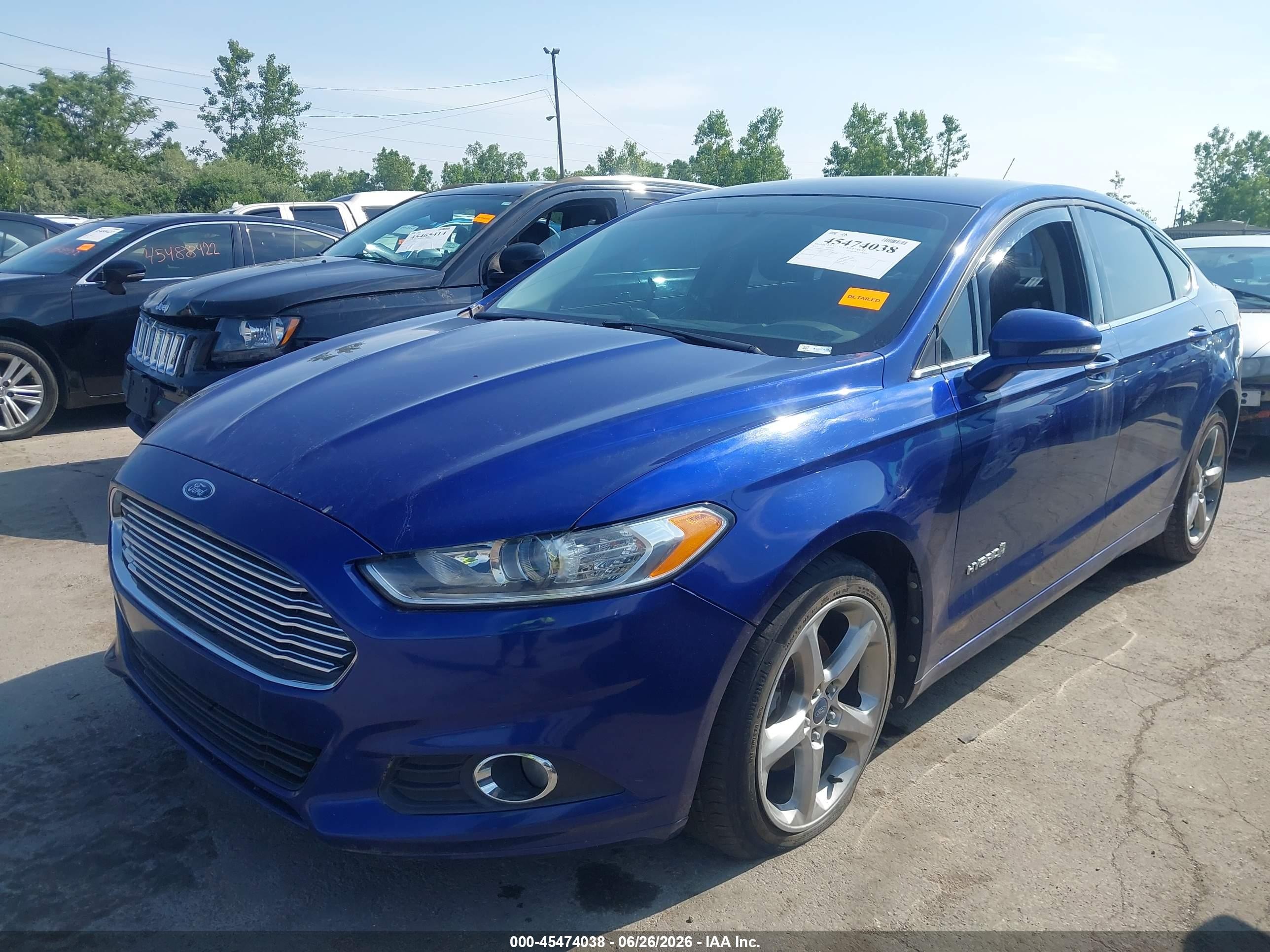 2013 Ford Fusion Hybrid Se Синий vin: 3FA6P0LU0DR128836