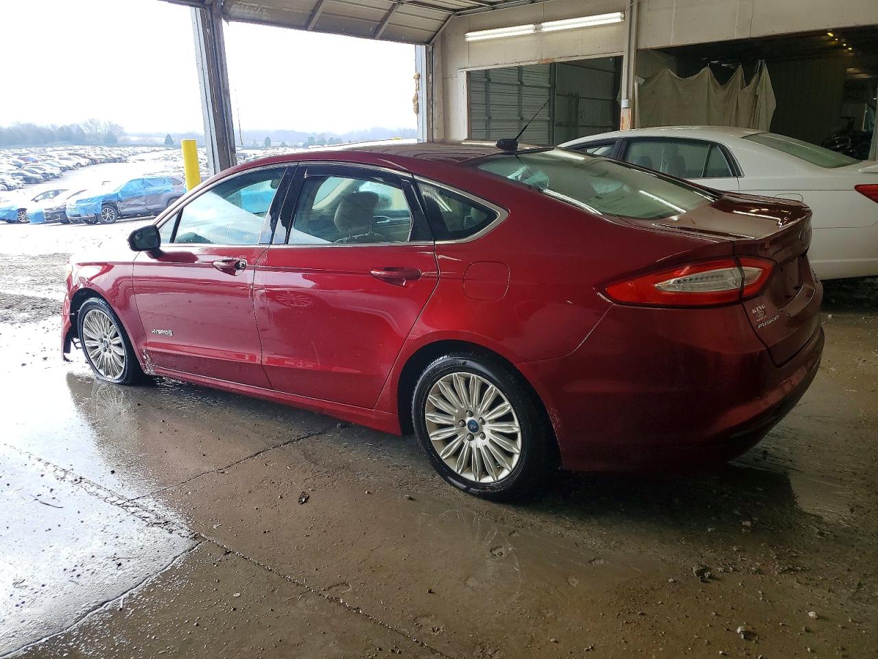 2013 Ford Fusion Se Hybrid Темно-бордовый vin: 3FA6P0LU0DR129209