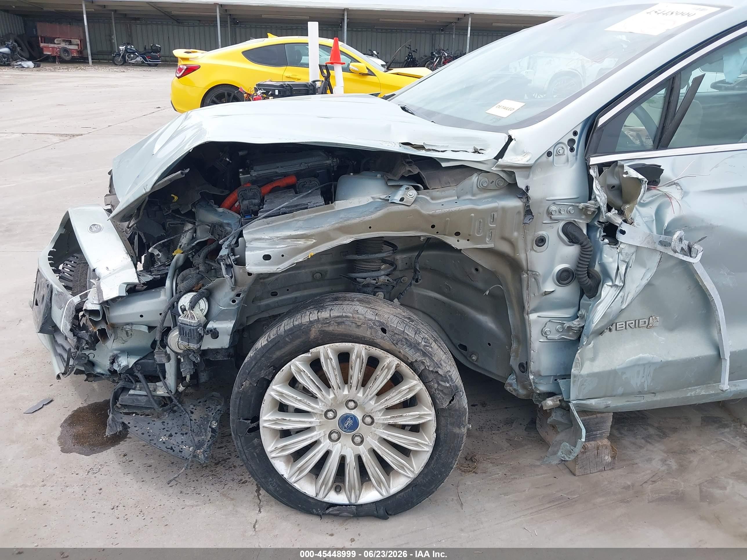 2013 Ford Fusion Hybrid Se Green vin: 3FA6P0LU0DR163134
