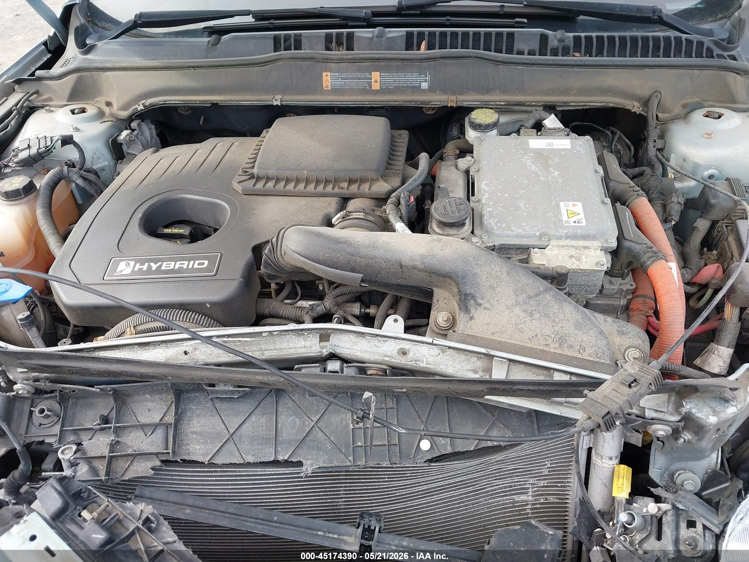 2013 Ford Fusion Hybrid Se Light Blue vin: 3FA6P0LU0DR181990