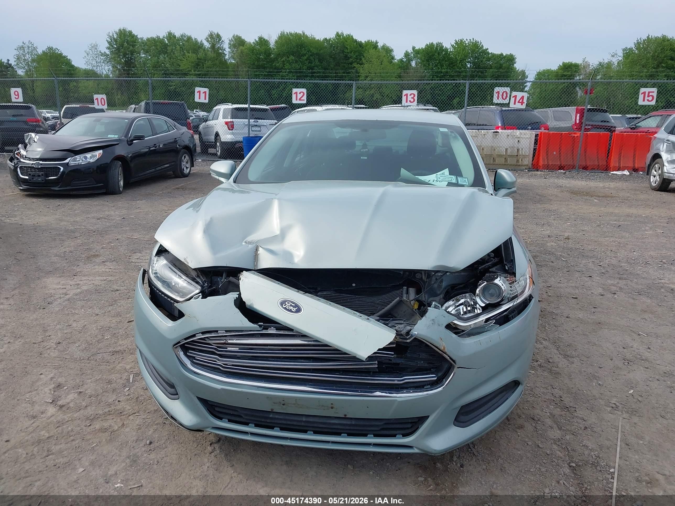 2013 Ford Fusion Hybrid Se Light Blue vin: 3FA6P0LU0DR181990