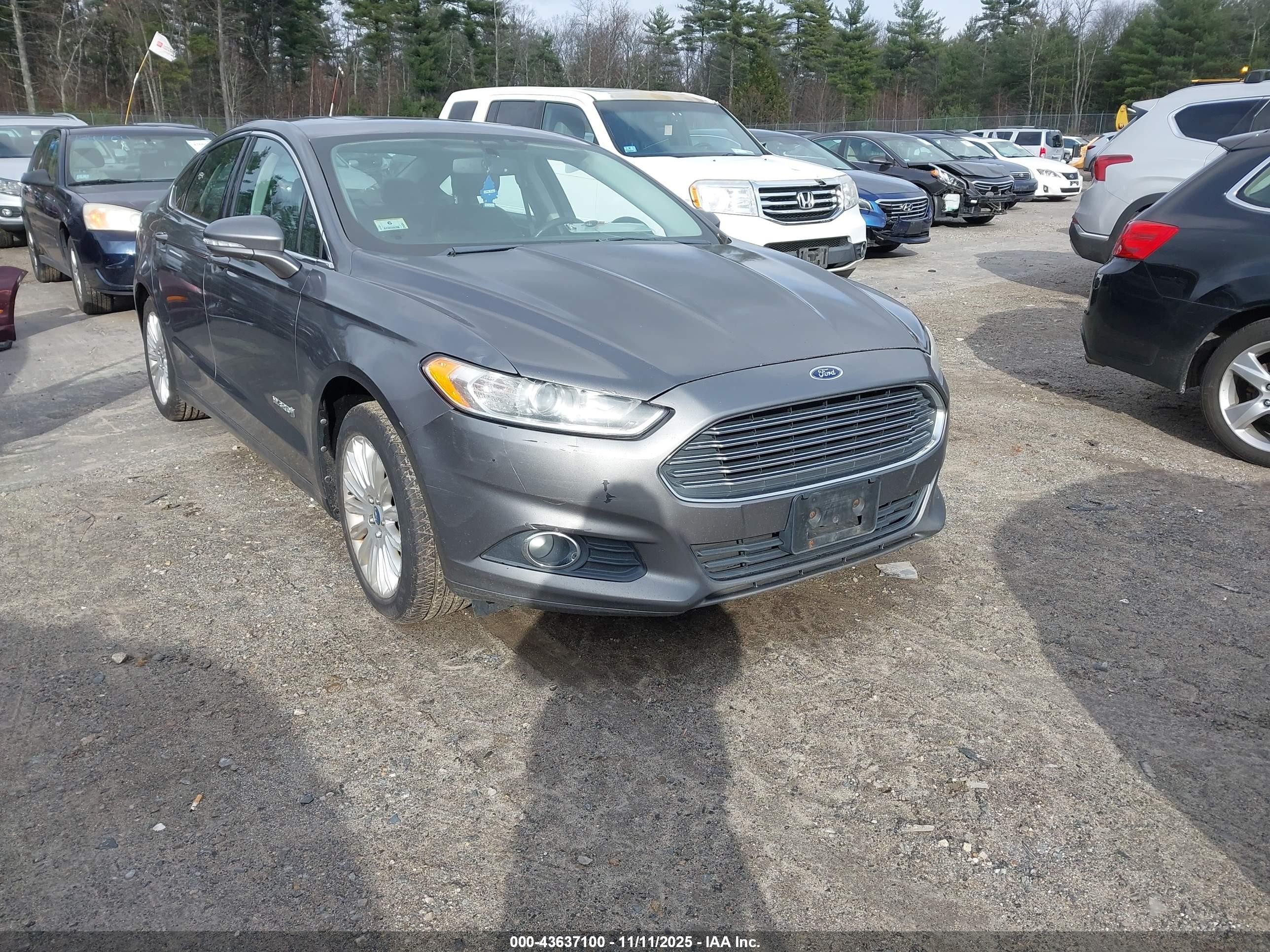 2013 Ford Fusion Hybrid Se Gray vin: 3FA6P0LU0DR205835