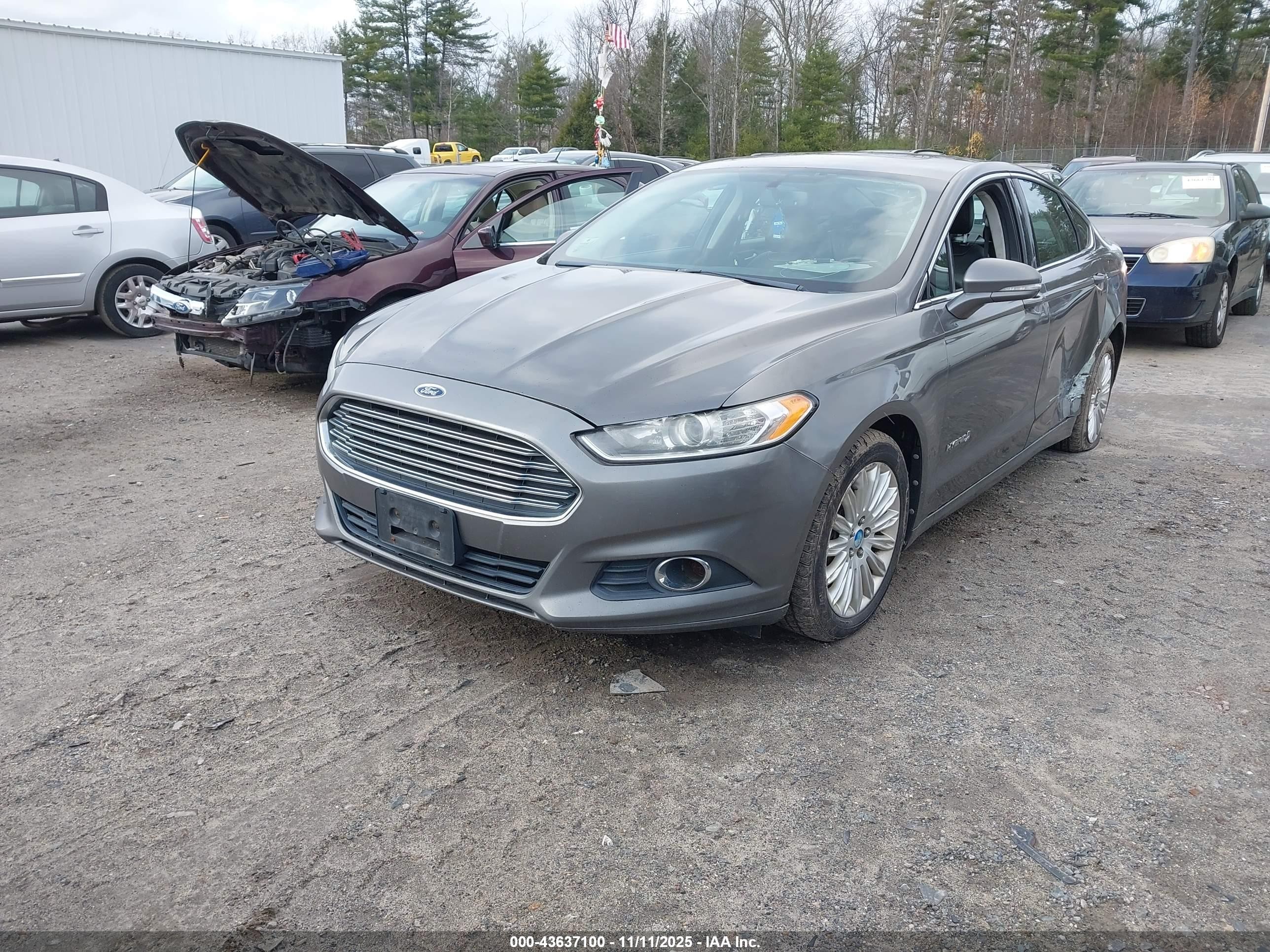 2013 Ford Fusion Hybrid Se Gray vin: 3FA6P0LU0DR205835