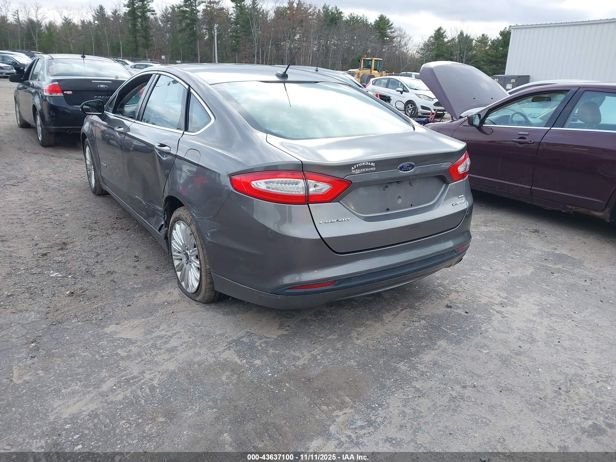 2013 Ford Fusion Hybrid Se Gray vin: 3FA6P0LU0DR205835