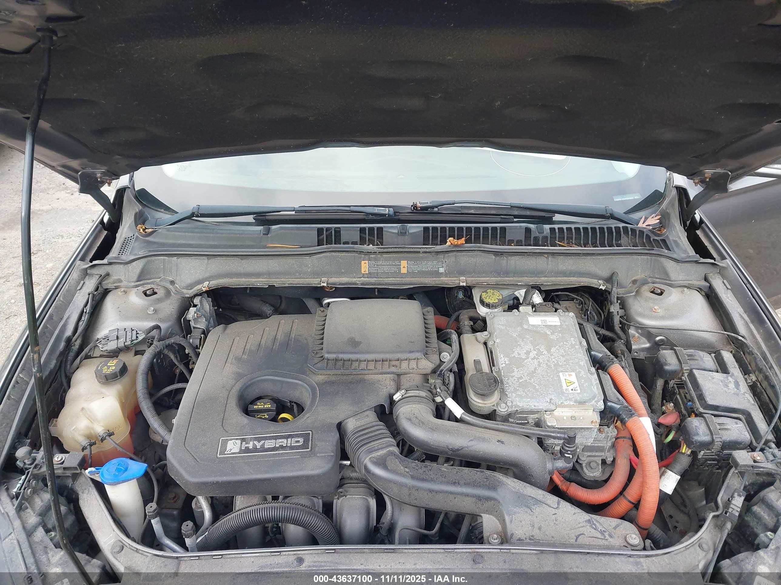 2013 Ford Fusion Hybrid Se Gray vin: 3FA6P0LU0DR205835