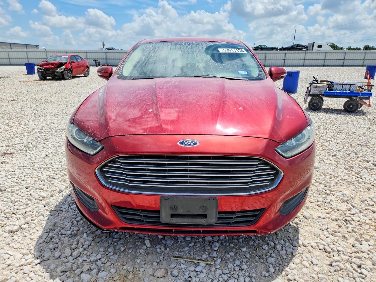 2013 Ford Fusion Red vin: 3FA6P0LU0DR342676