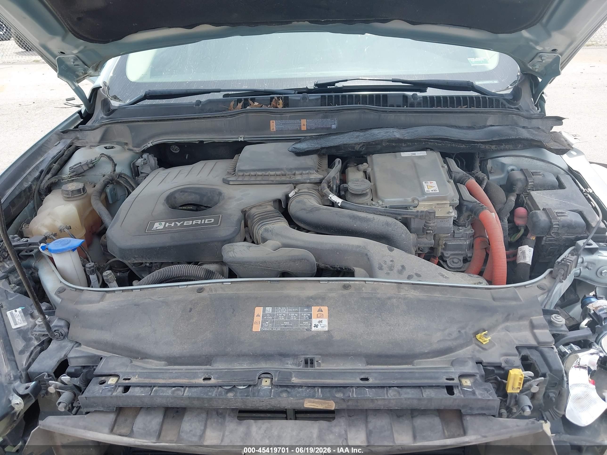 2013 Ford Fusion Hybrid Se Бирюзовый vin: 3FA6P0LU0DR357291