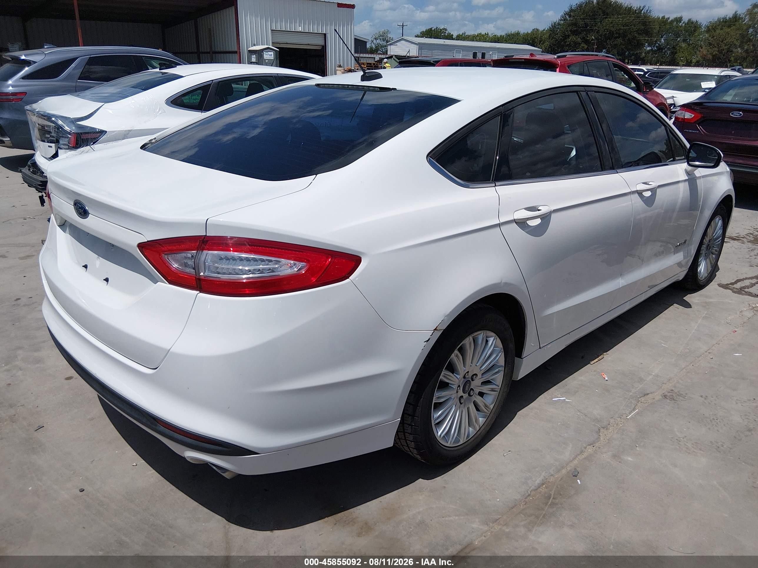 2014 Ford Fusion Hybrid Se White vin: 3FA6P0LU0ER114484