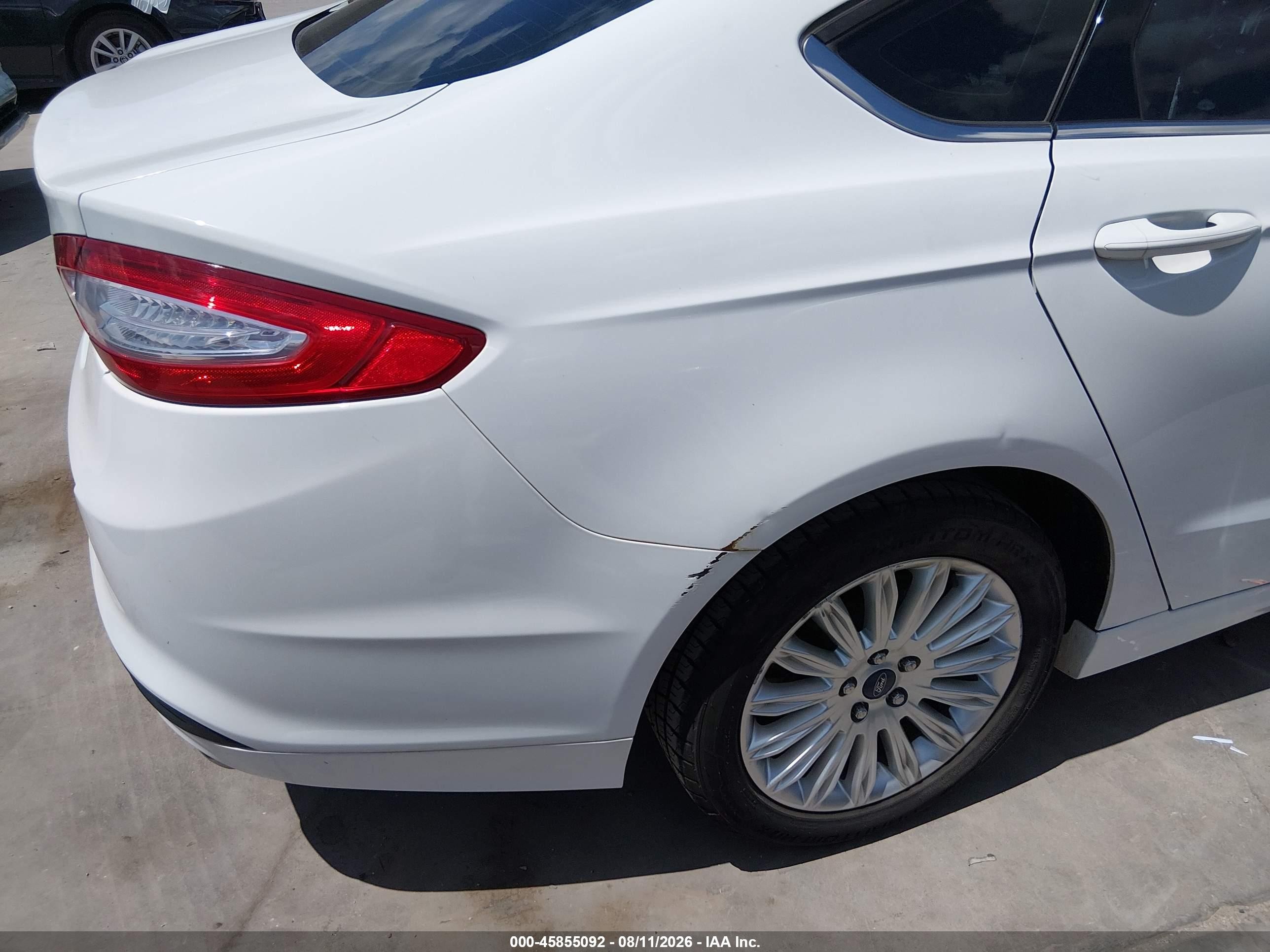 2014 Ford Fusion Hybrid Se White vin: 3FA6P0LU0ER114484