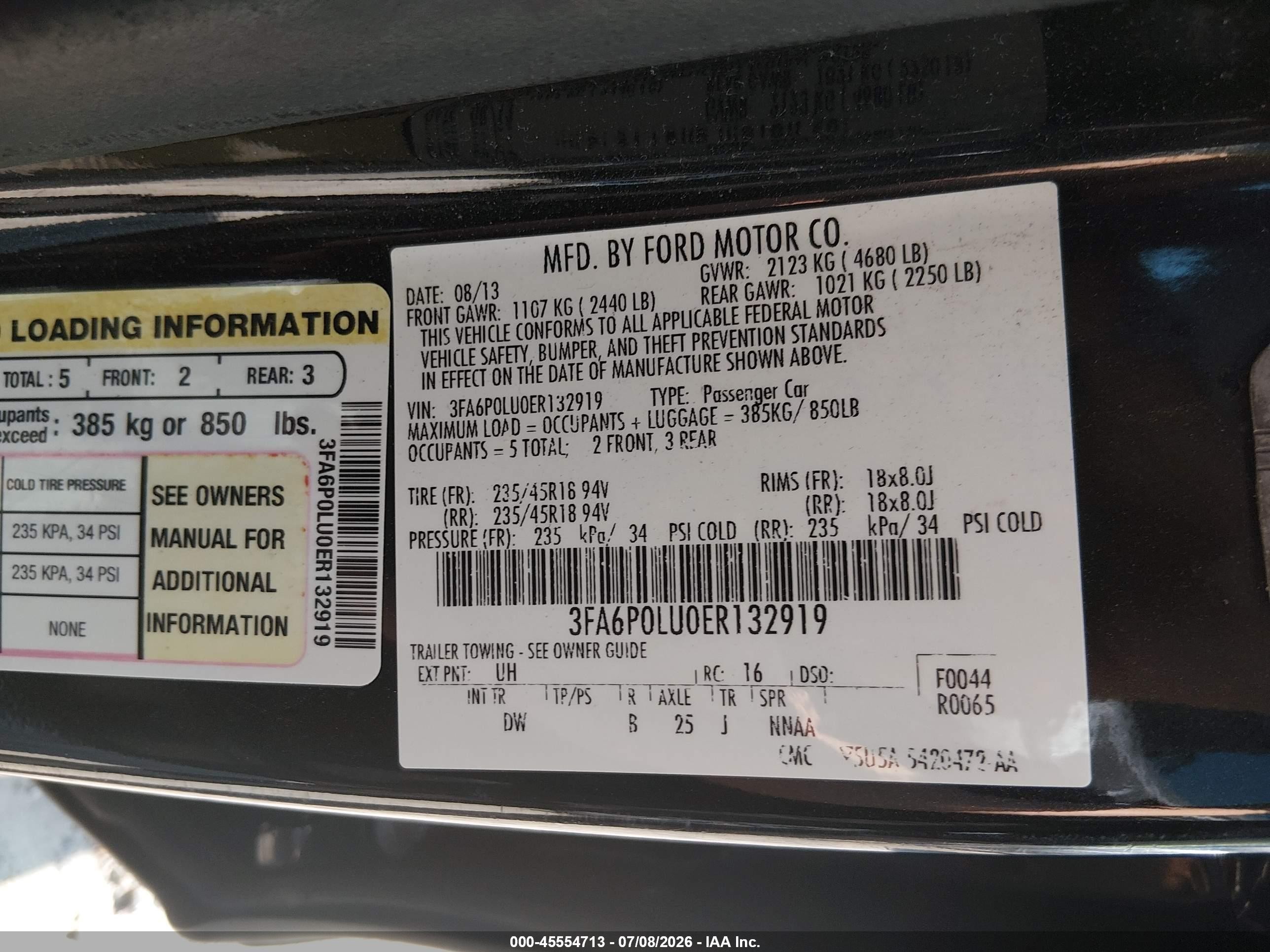 2014 Ford Fusion Hybrid Se Черный vin: 3FA6P0LU0ER132919