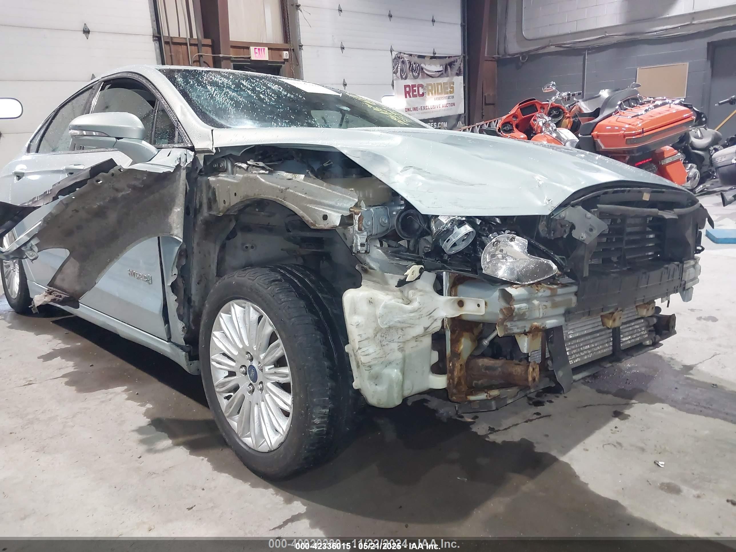 2014 Ford Fusion Hybrid Se Light Blue vin: 3FA6P0LU0ER147808