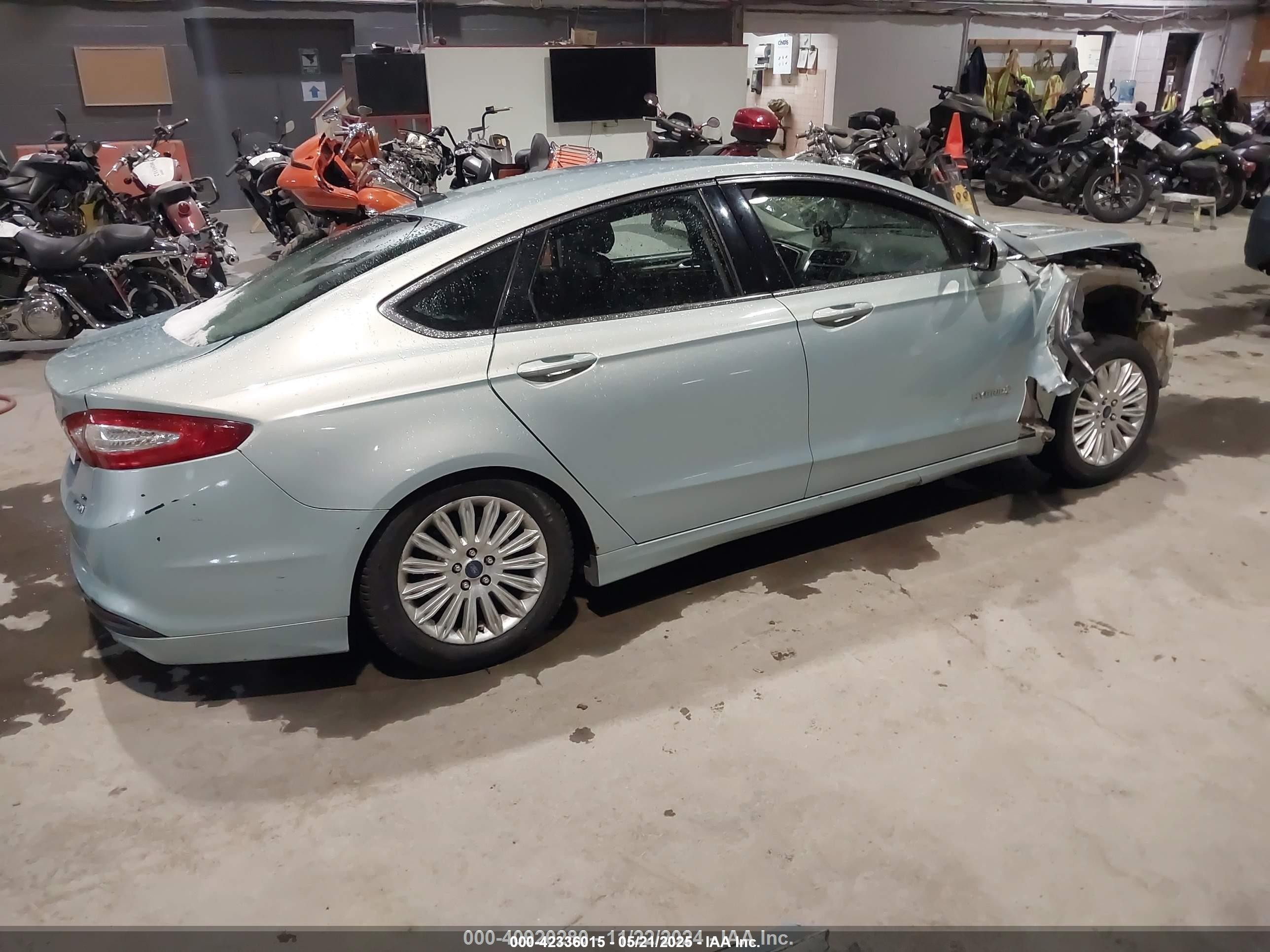 2014 Ford Fusion Hybrid Se Light Blue vin: 3FA6P0LU0ER147808