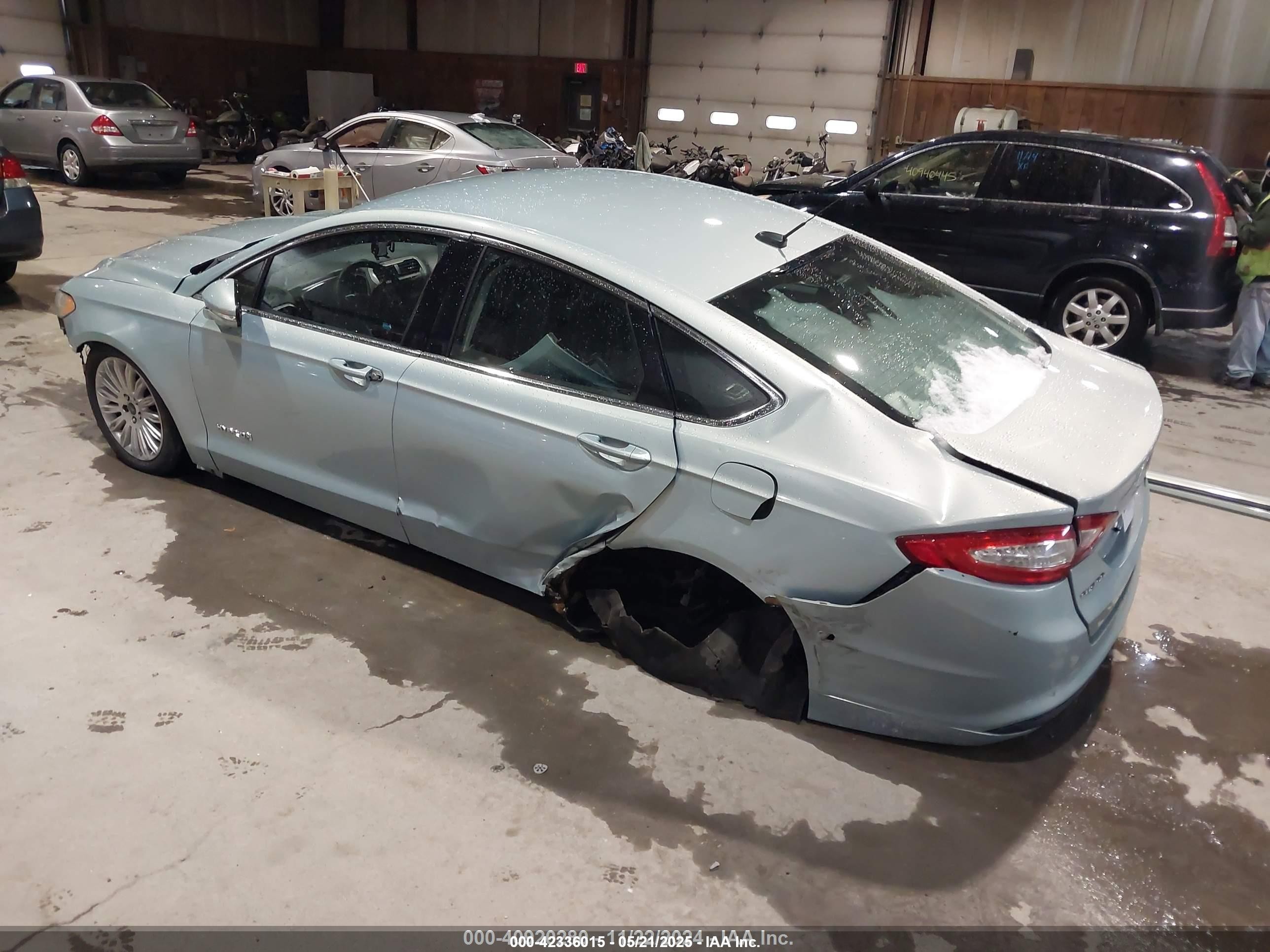 2014 Ford Fusion Hybrid Se Light Blue vin: 3FA6P0LU0ER147808