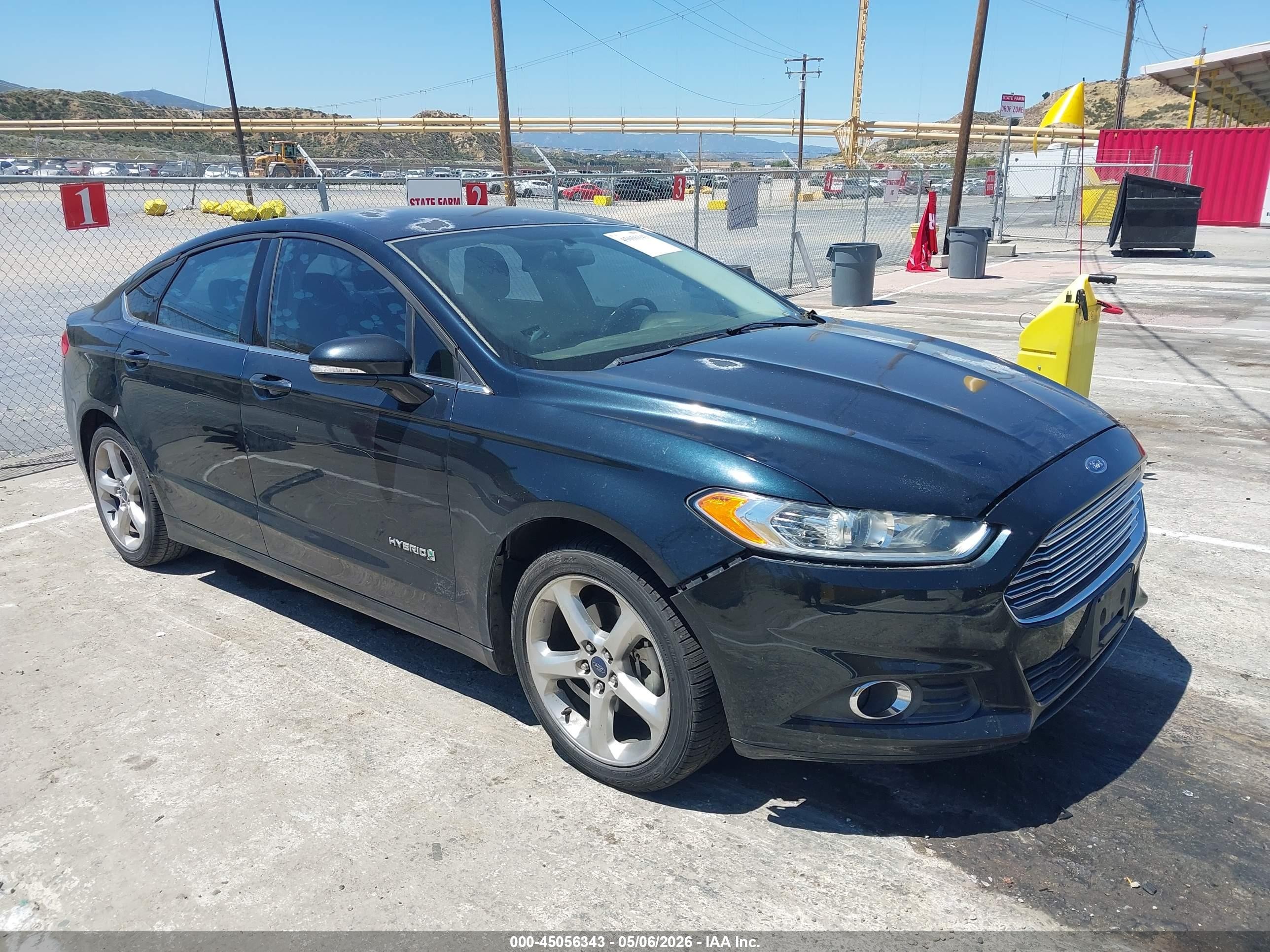 2014 Ford Fusion Hybrid Se Blue vin: 3FA6P0LU0ER202922