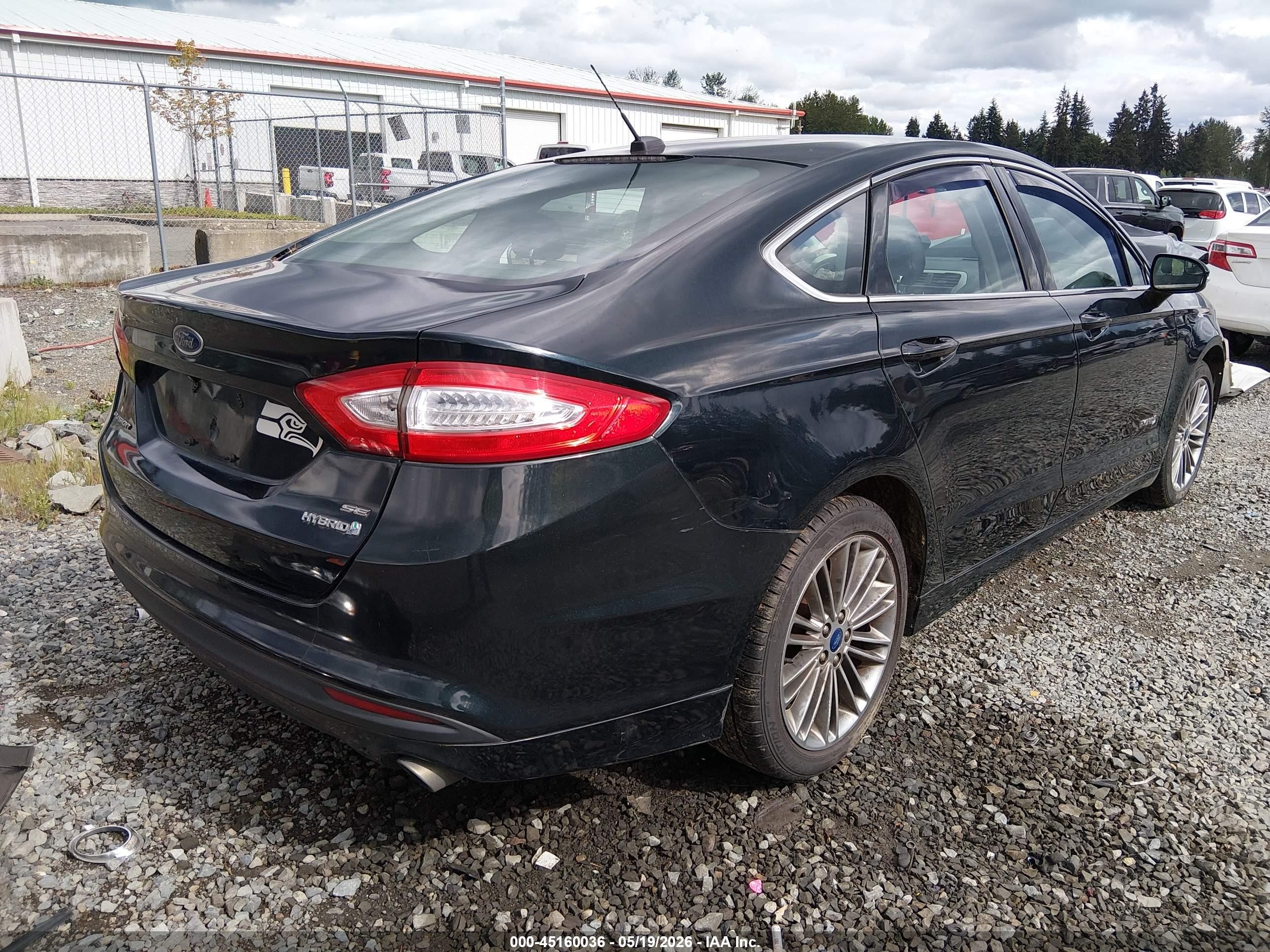 2014 Ford Fusion Hybrid Se Black vin: 3FA6P0LU0ER228419