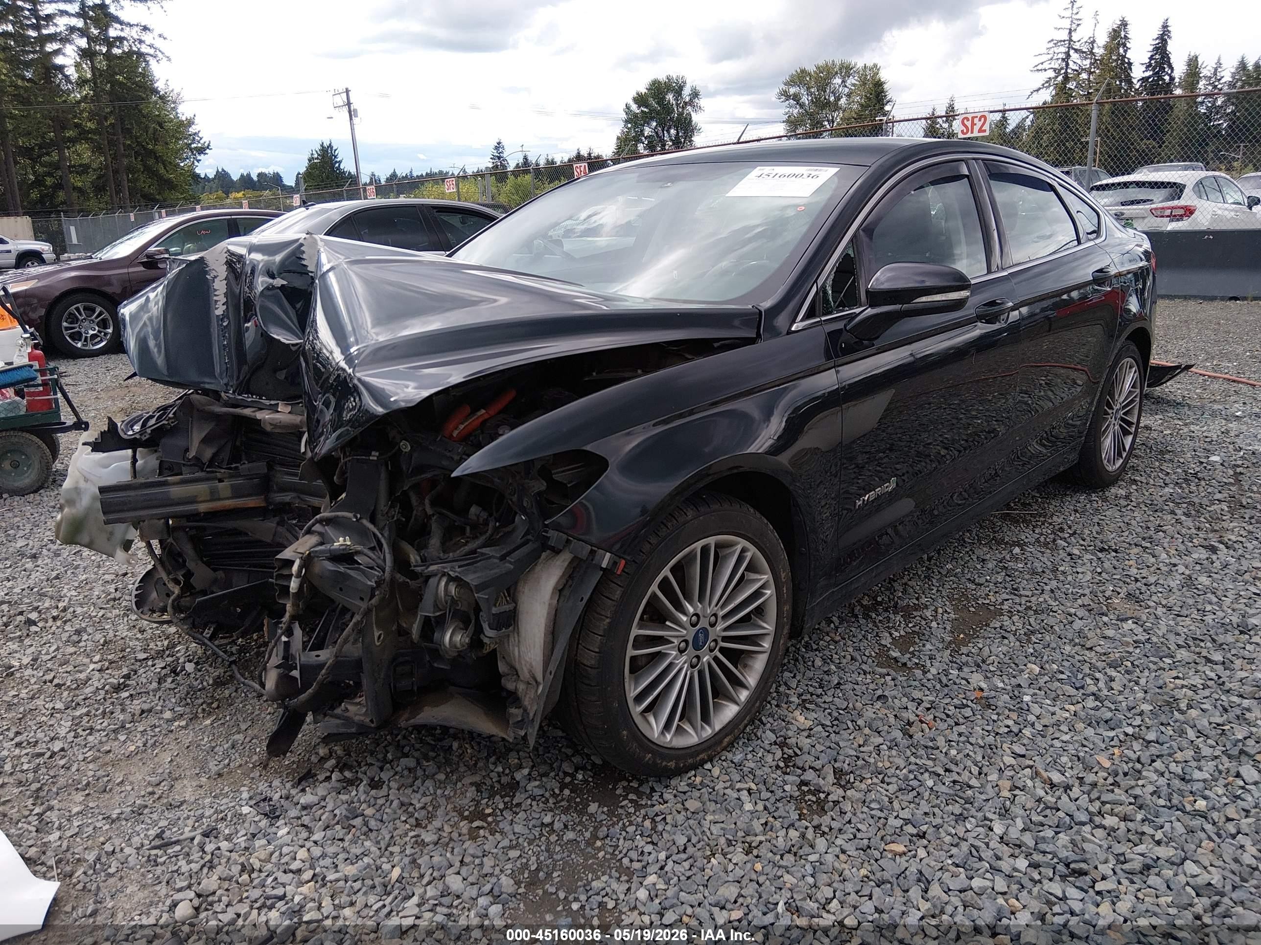 2014 Ford Fusion Hybrid Se Black vin: 3FA6P0LU0ER228419